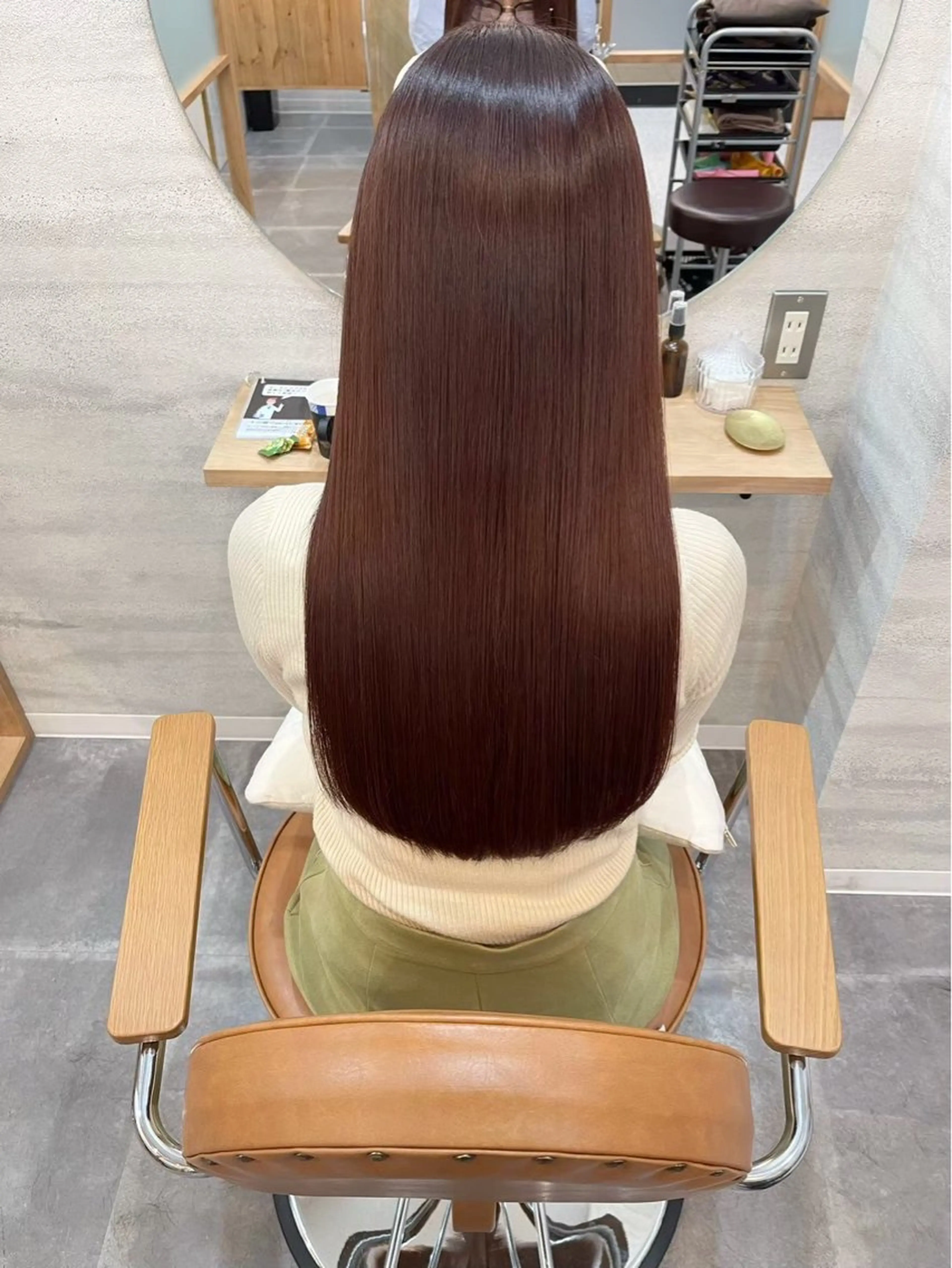 【艶髪度Ｎｏ．1✨️】カット＋Premium髪質改善Tr＋ケアカラー🌈ᵕ̈*の写真