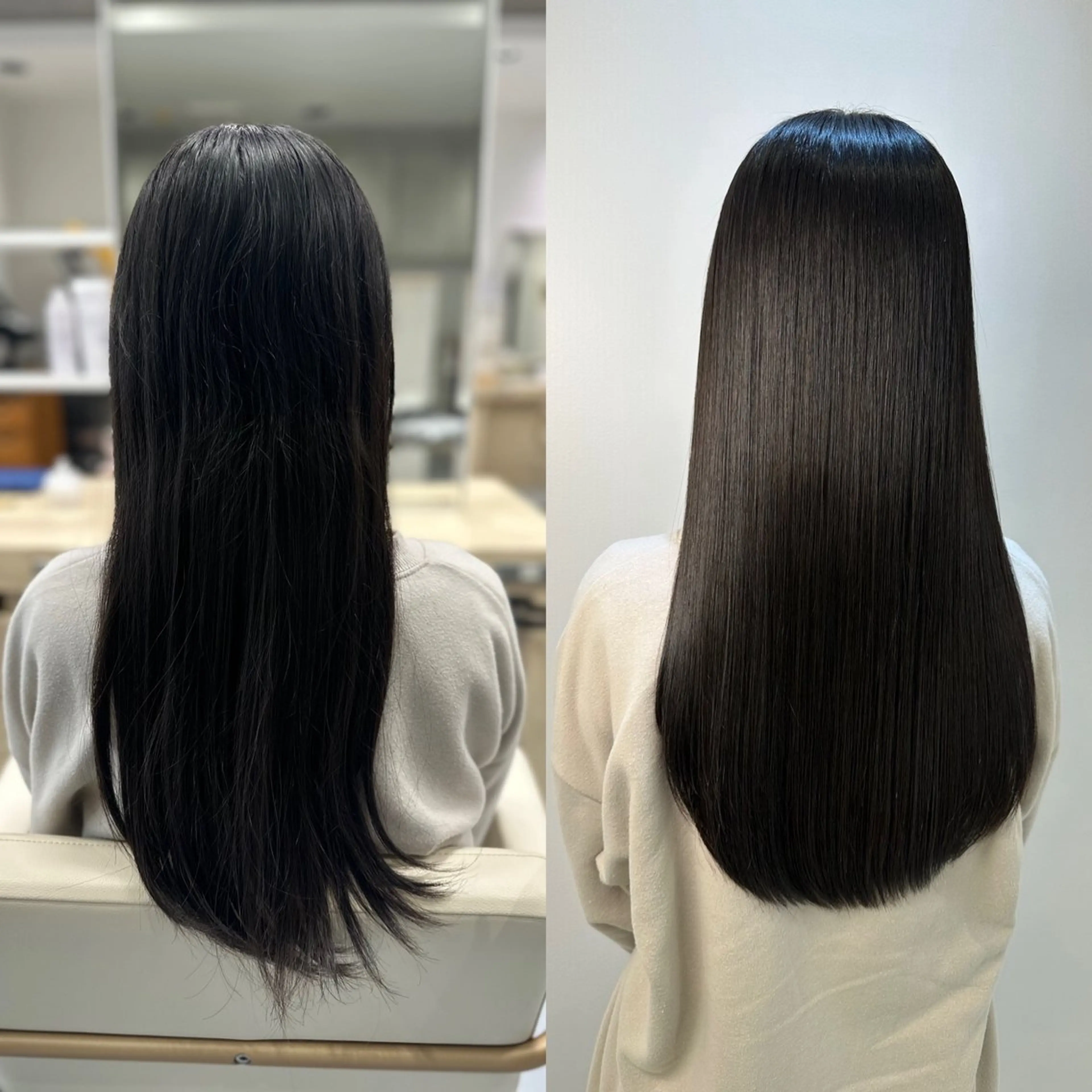 セミロング パーマ 縮毛矯正 トリートメント 髪質改善/縮毛矯正 /ブリーチ矯正/岡部のヘアスタイル