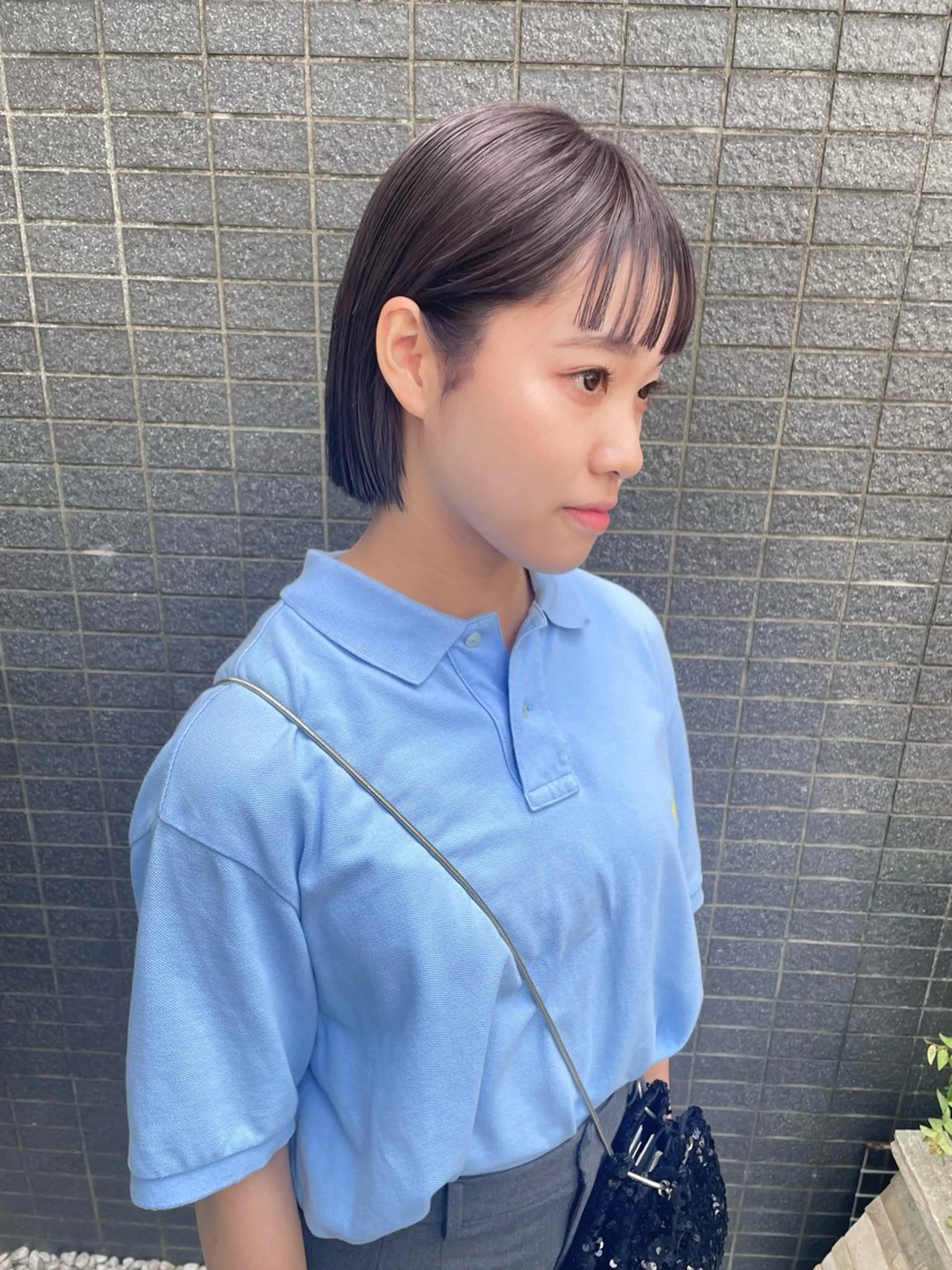 ミディアム カラー パーマ ヘアアレンジ メンズ グレージュ ラベンダーカラー ラベンダーグレージュ ラベンダーグレー カット ヘアカラー トリートメント tatsumi/ボブ ウルフ/レイヤーのヘアスタイル
