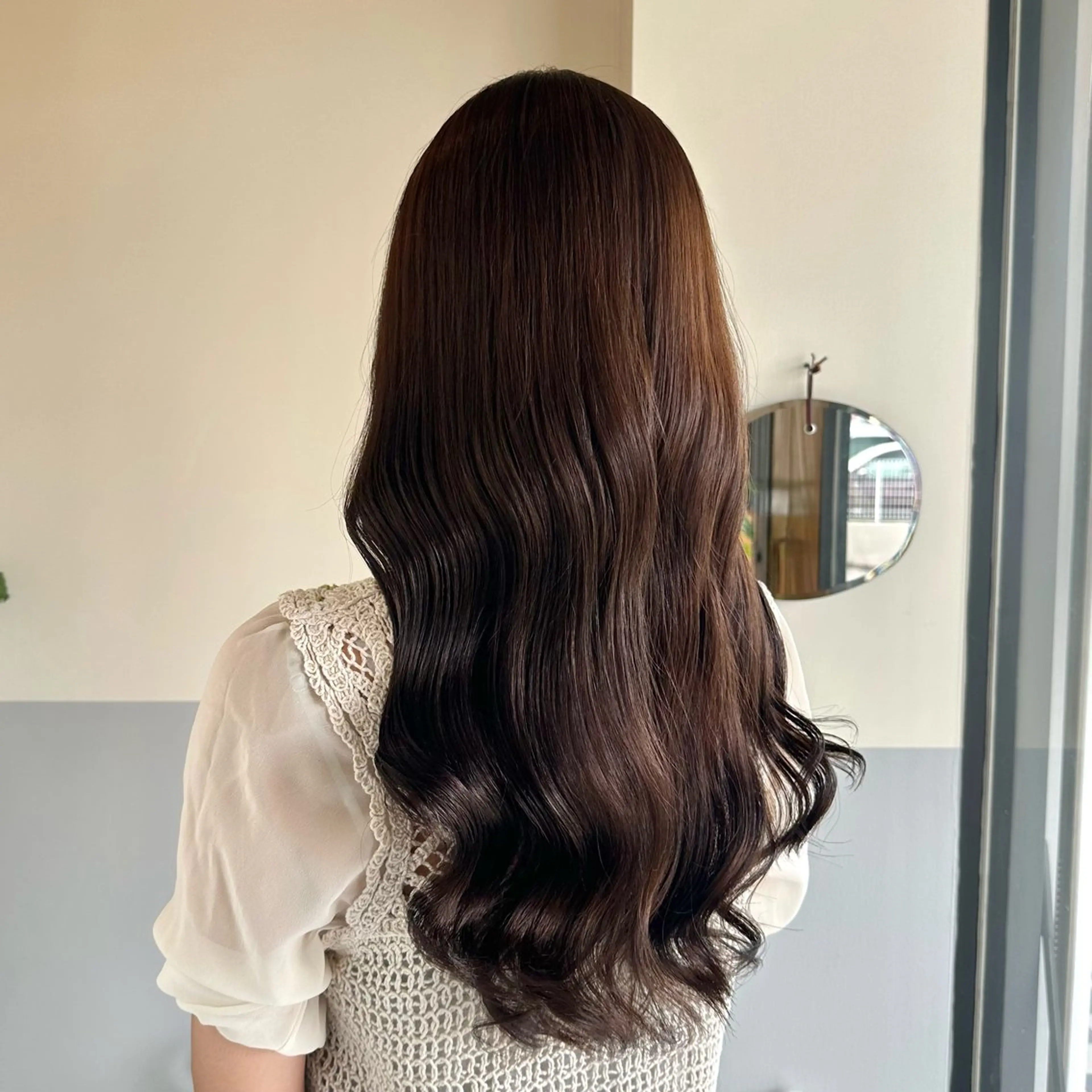 ロング カラー ブラウンカラー 艶カラー/岡崎 /おかもとななのヘアスタイル