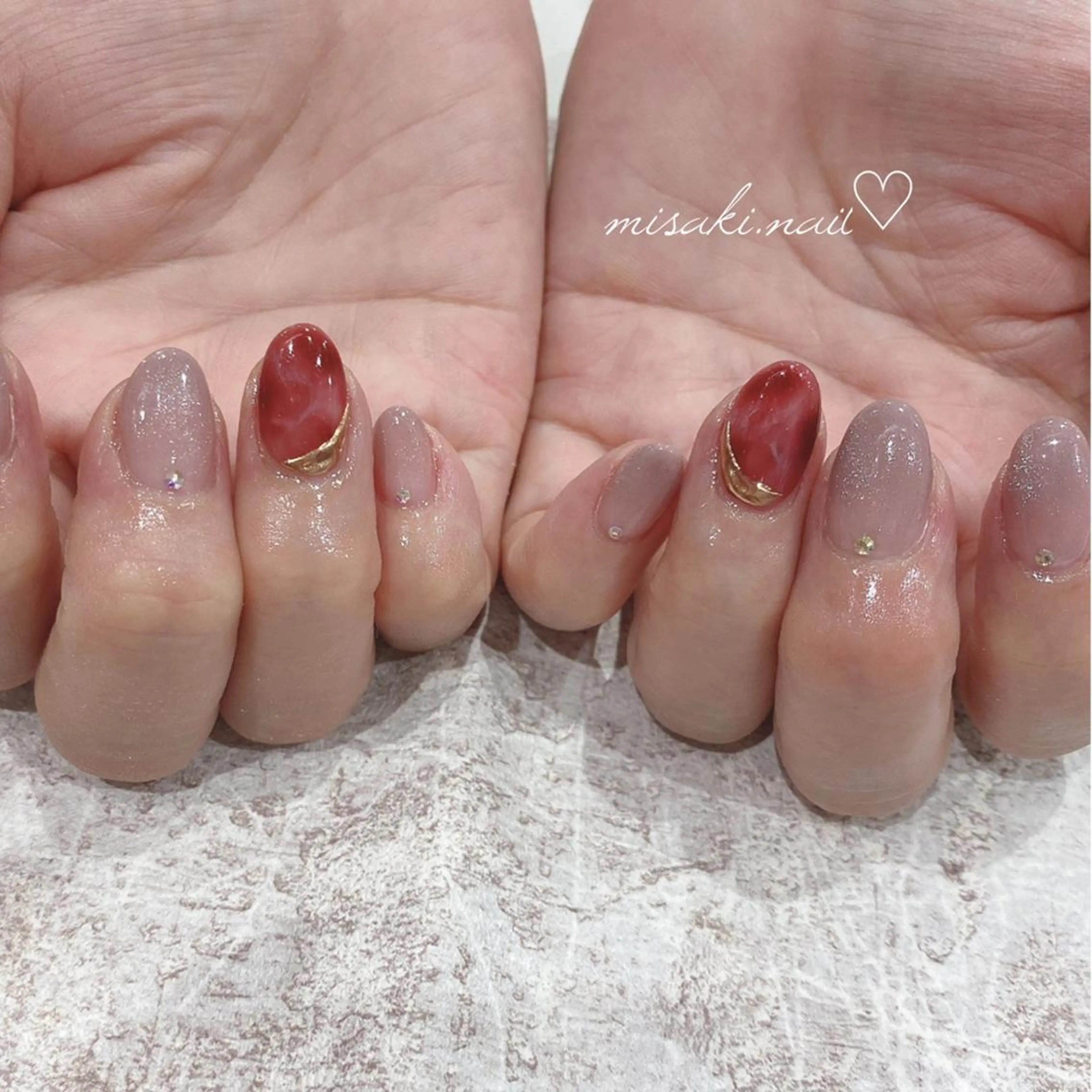 ネイル 韓国ネイル ワンホンネイル ハンドネイル nailsalon miinailsのネイルデザイン
