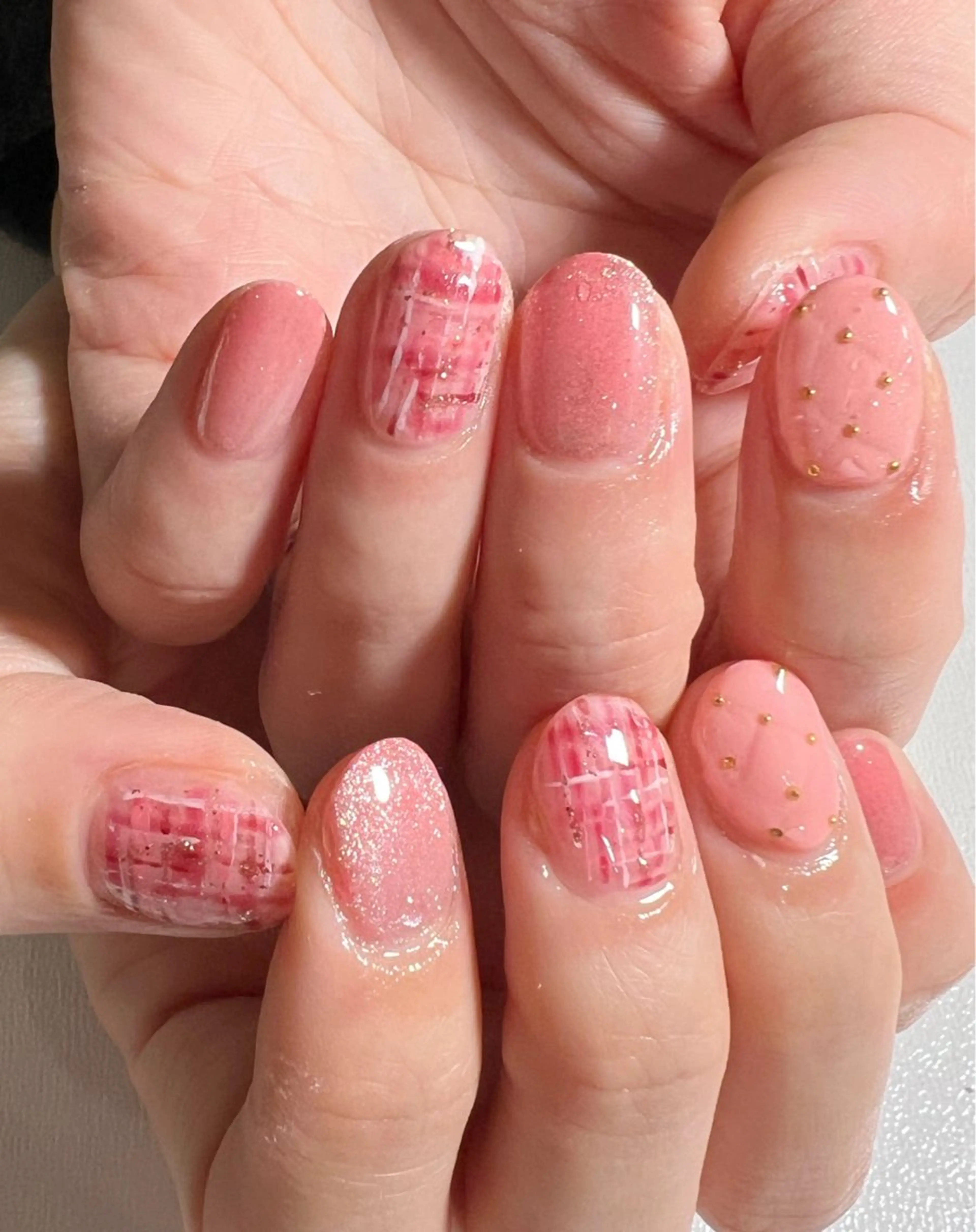ネイル ツイードネイル ハンドネイル private salon mieのネイルデザイン
