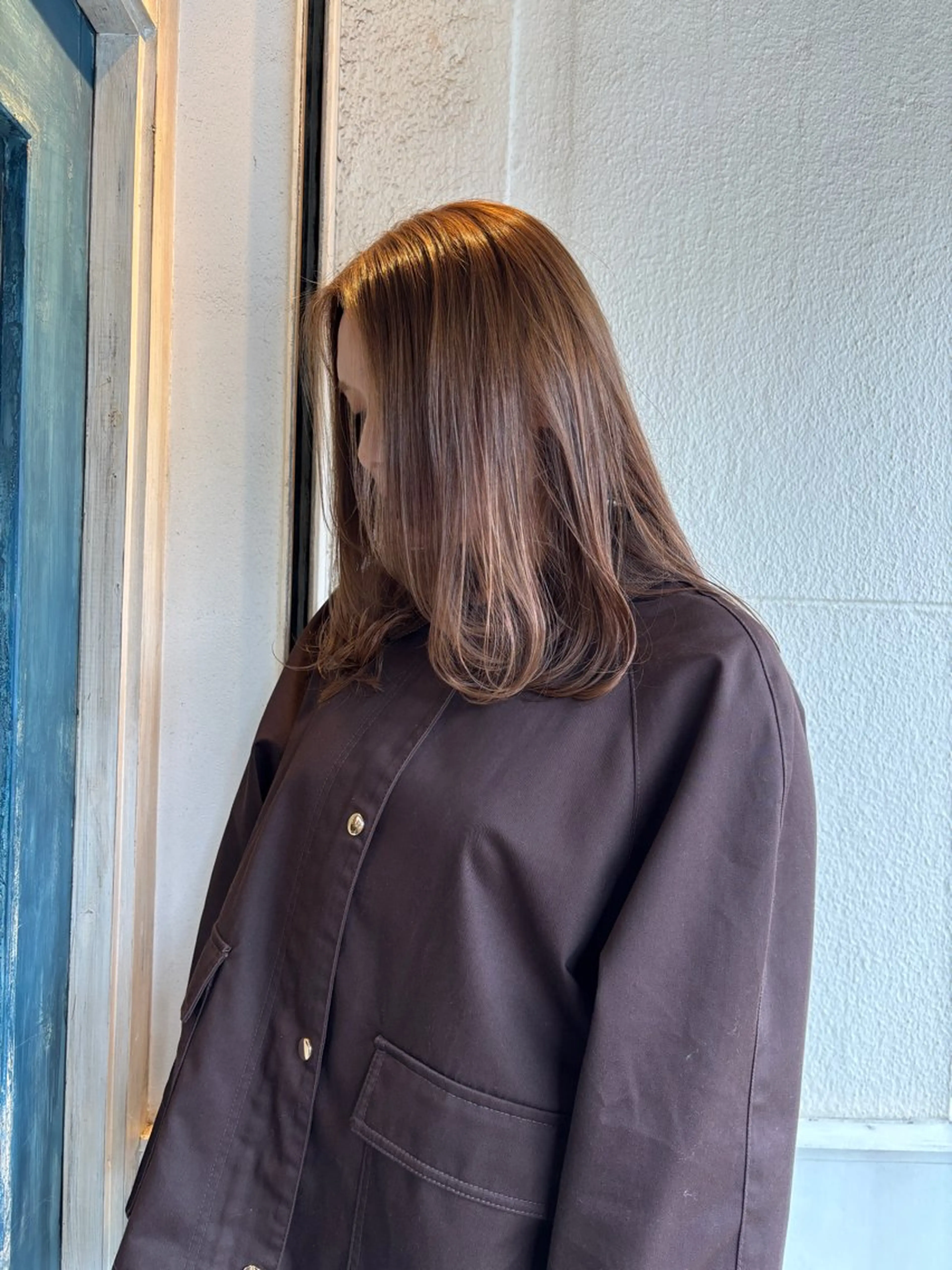 ミディアム カット ヘアカラー トリートメント saya/似合わせ /透明感カラーのヘアスタイル