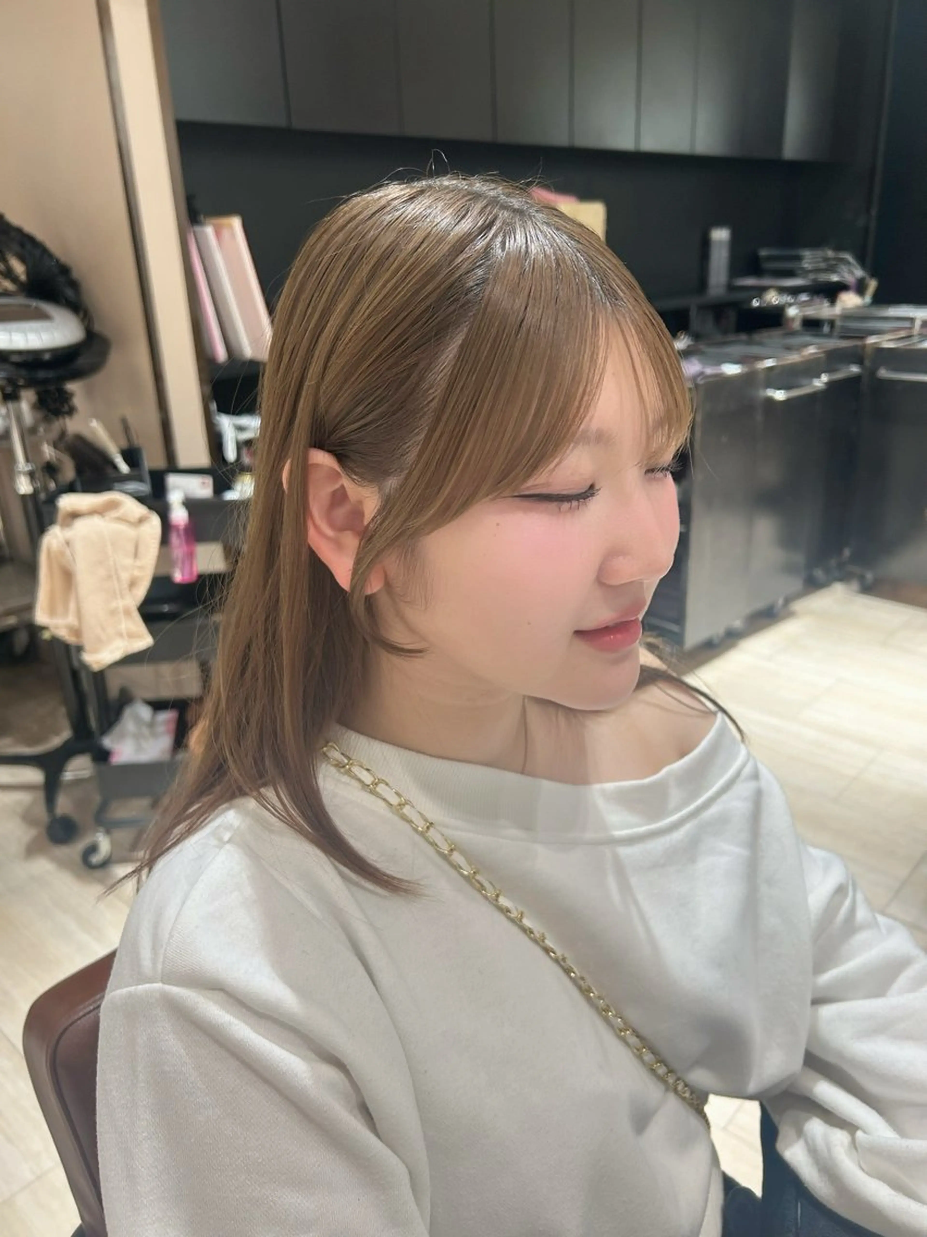 ロング カット ヘアセット 🎀大竹美侑／顔まわ りカット／レイヤーのヘアスタイル