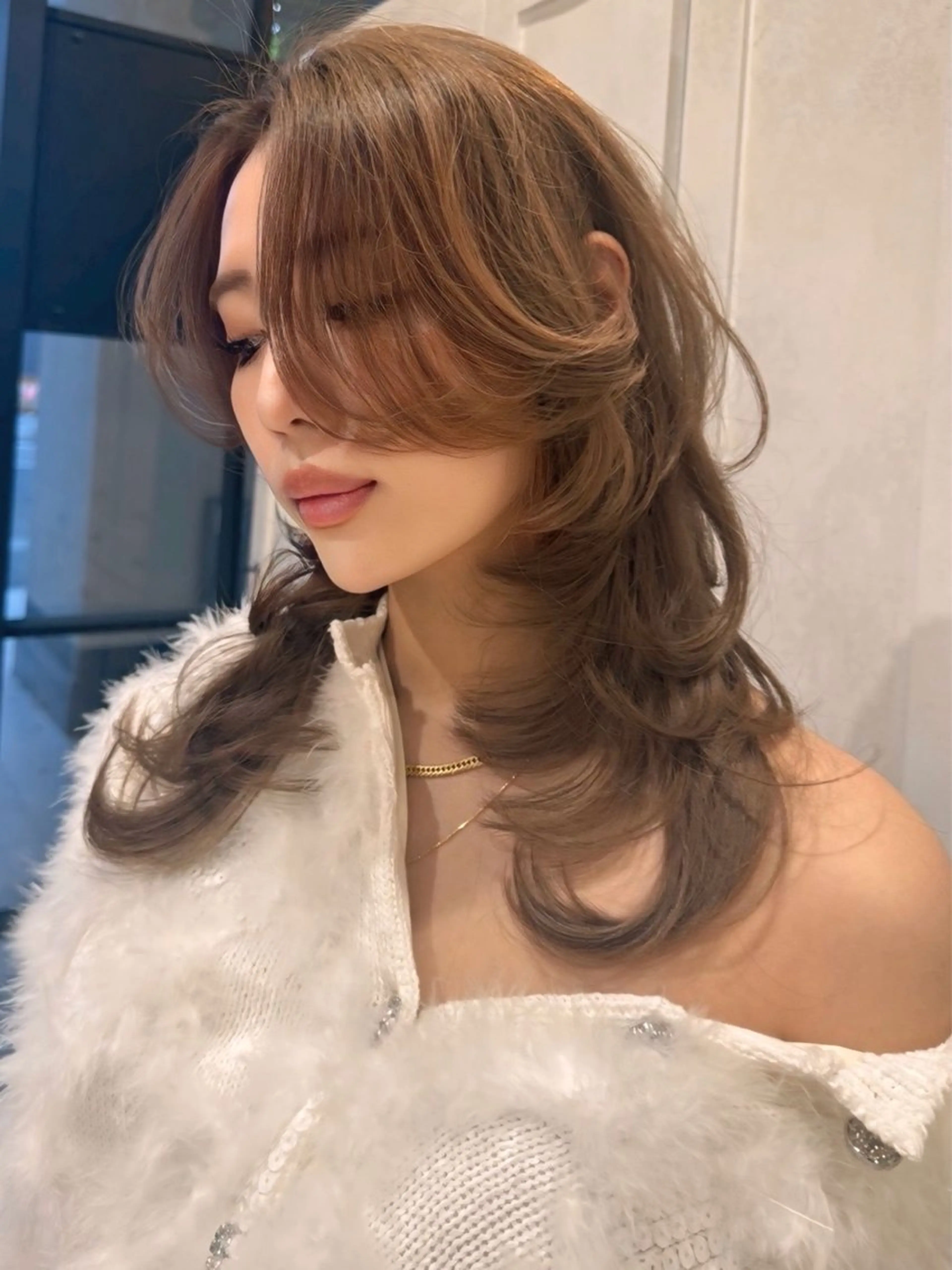 ロング 卒業式のヘアスタイル レイヤーカット ヘアカラー トリートメント ヘアセット DEAN 名駅店 大人レイヤーカットのヘアスタイル