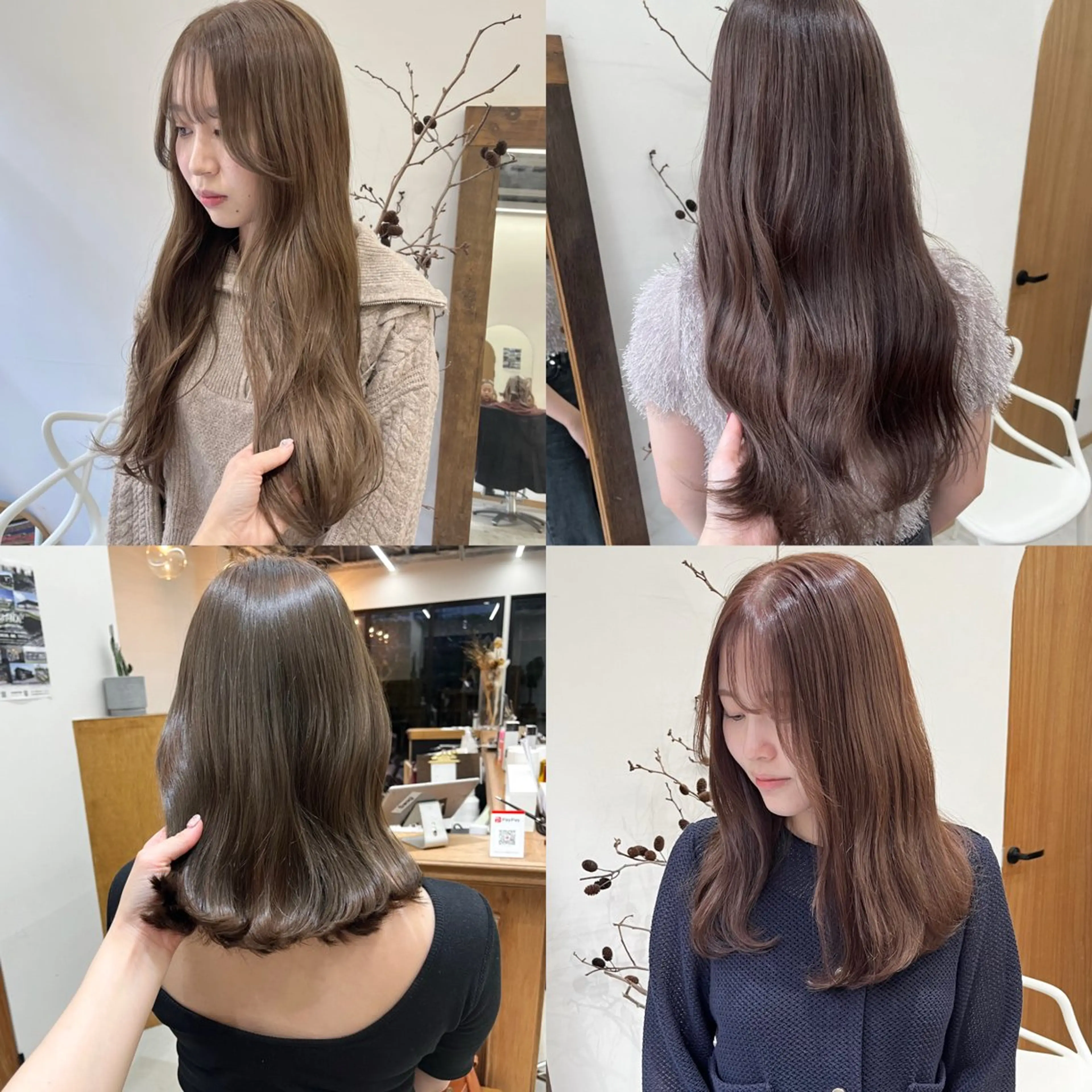 セミロング カラー ヘアアレンジ ベージュカラー ブリーチ ダブルカラー ブリーチなしカラー esu 心斎橋店所属・ena/ブリーチなし 心斎橋・ベージュ🎀のヘアスタイル