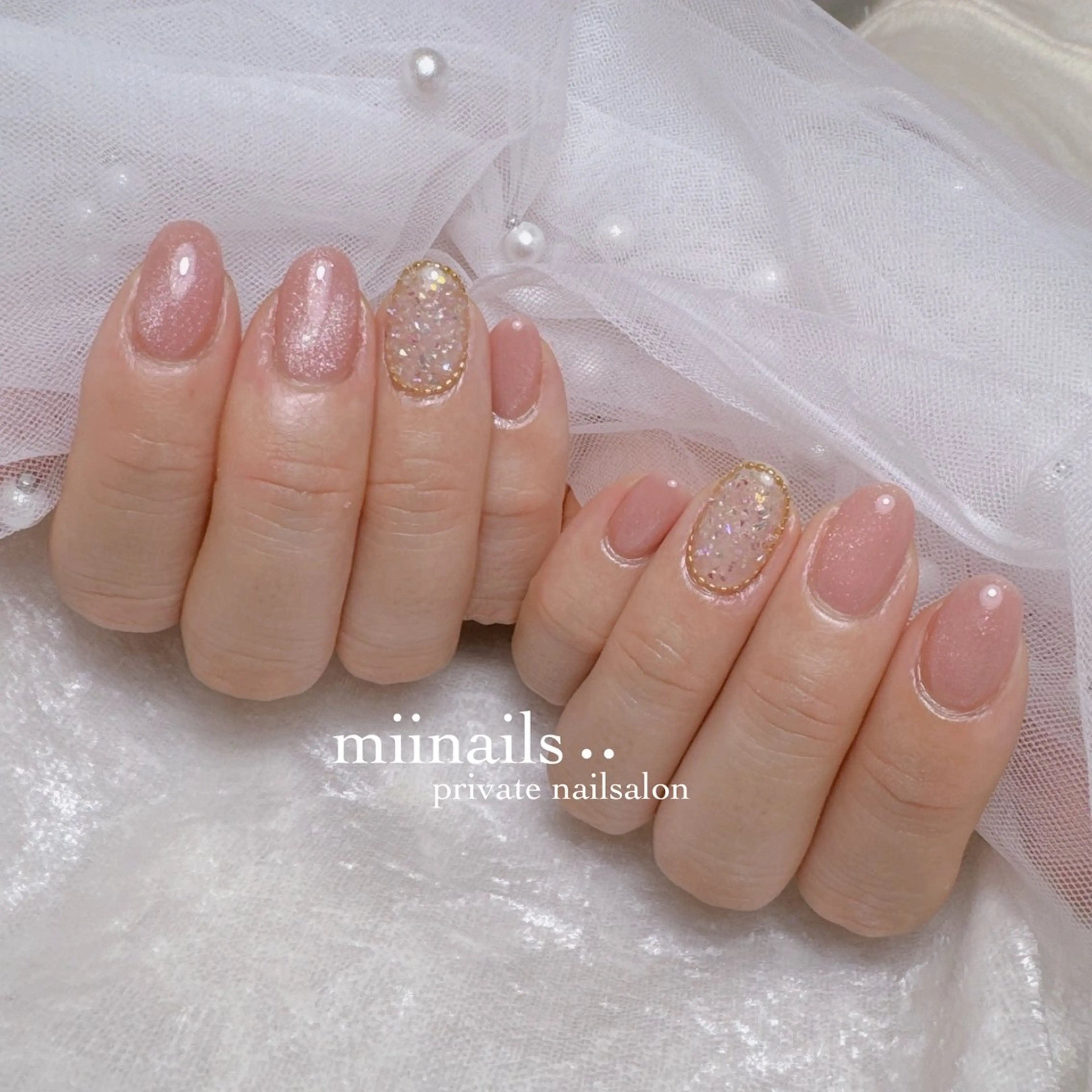 ネイル 韓国ネイル ワンホンネイル ハンドネイル nailsalon miinailsのネイルデザイン