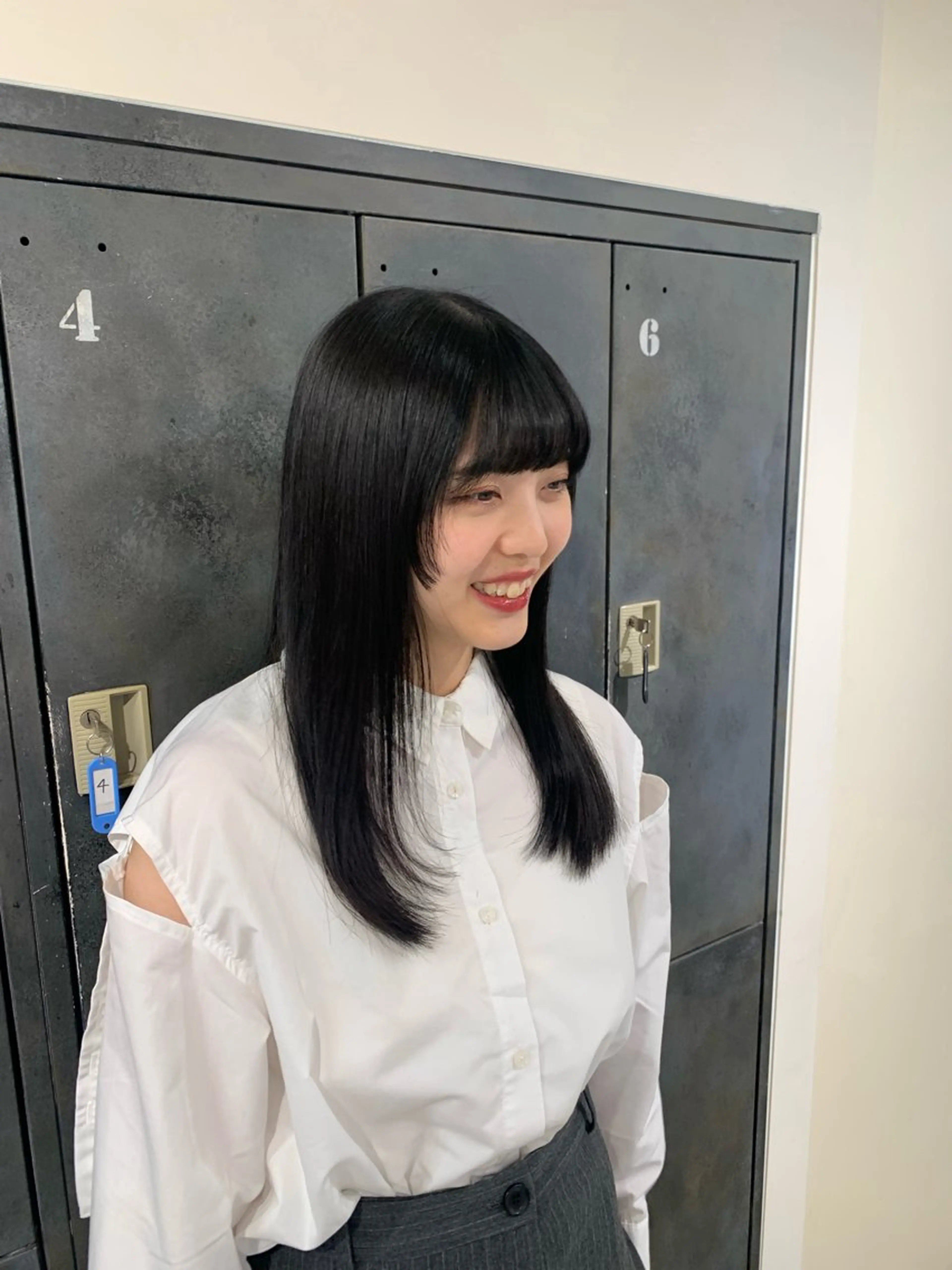 ロング カラー 黒髪 ブルーカラー 暖色/艶カラー🍑☆ /杉村夏希のヘアスタイル