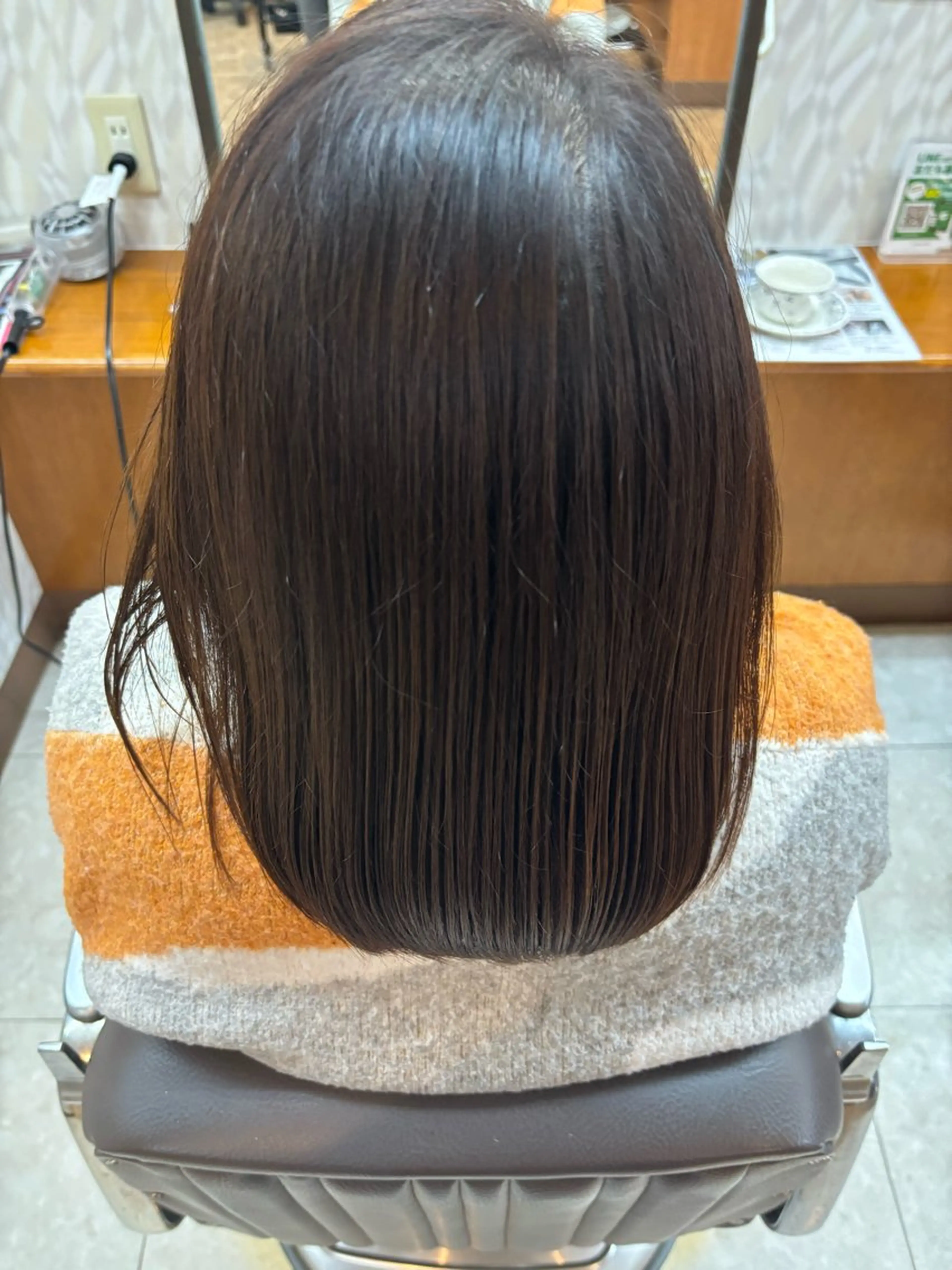 セミロング カラー カット パーマ 亀山 来未のヘアスタイル