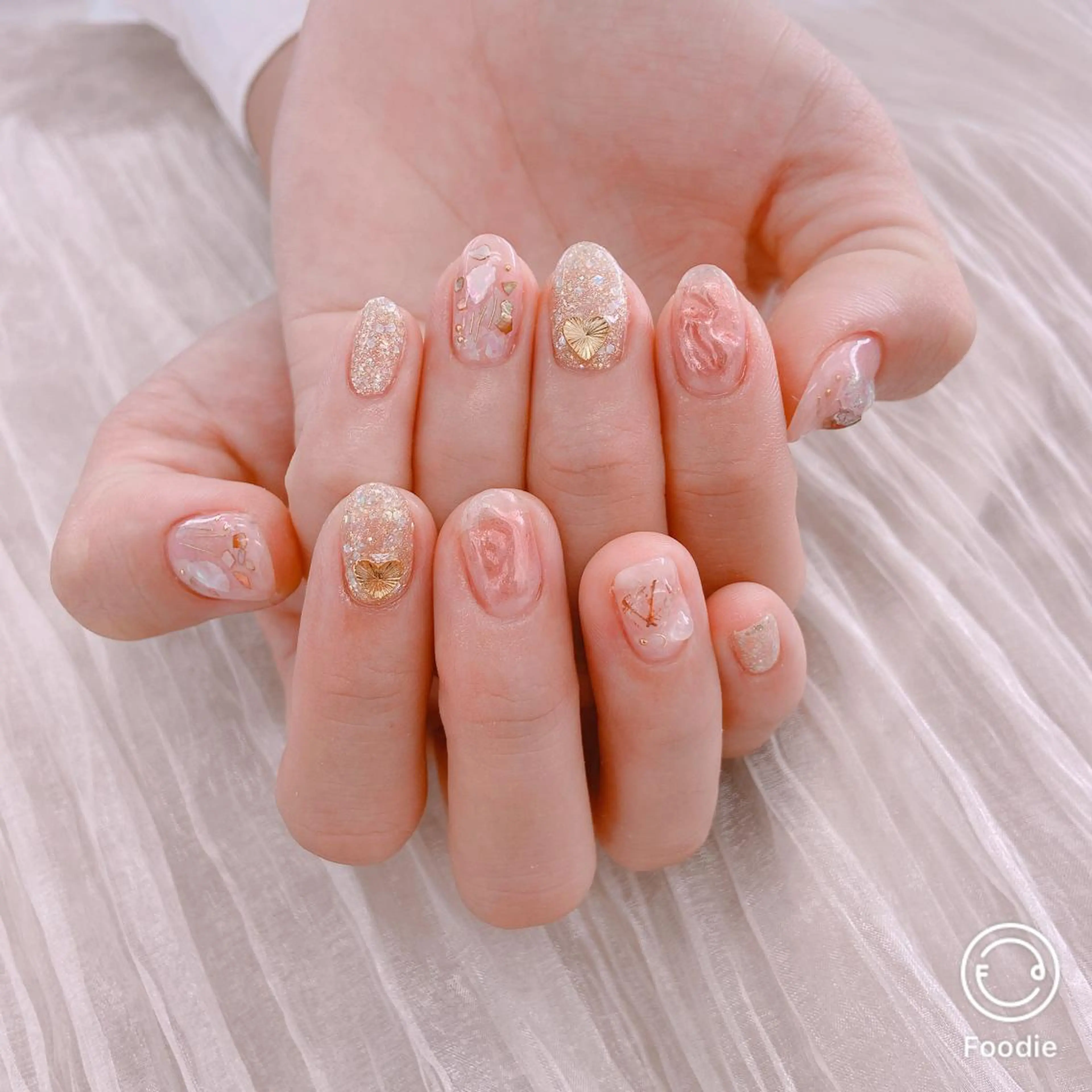 ネイル ニュアンスネイル ピンク ネイリスト あこのネイルデザイン