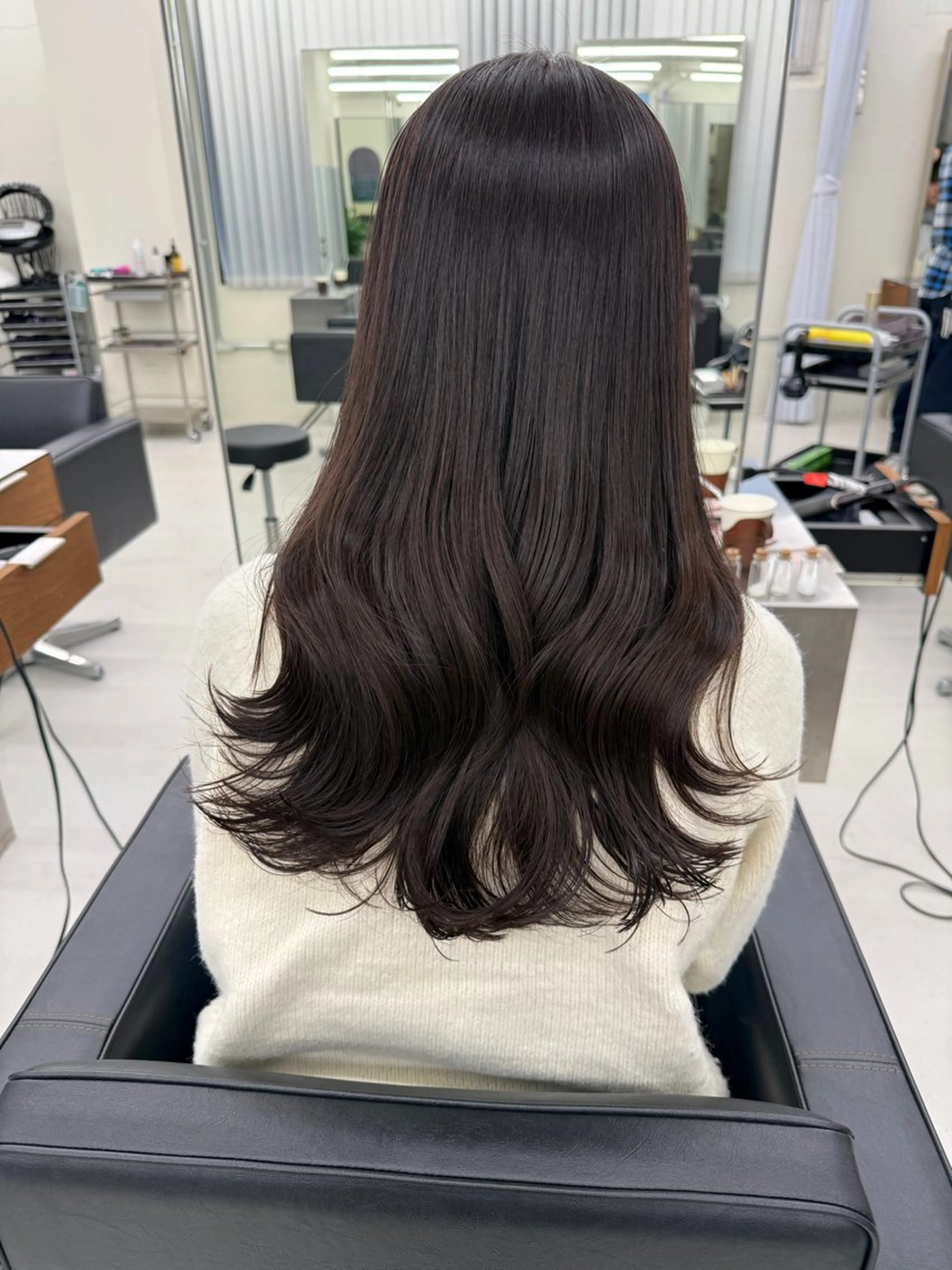 ロング カラー カット ヘアカラー トリートメント 表参道/赤み無し 透明感 colorのヘアスタイル