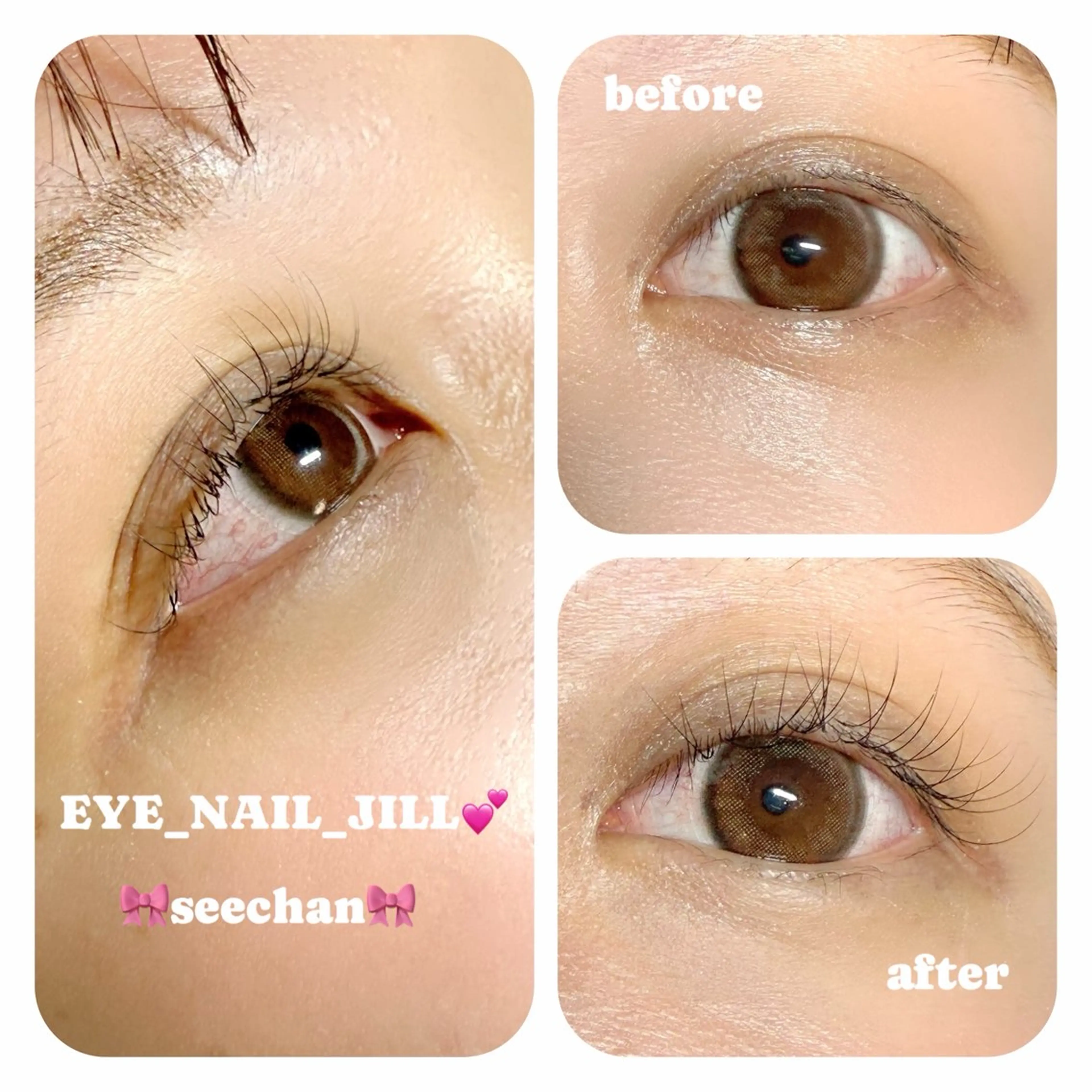 マツエク・マツパ 一重×まつ毛パーマ JILL seechanのネイルデザイン