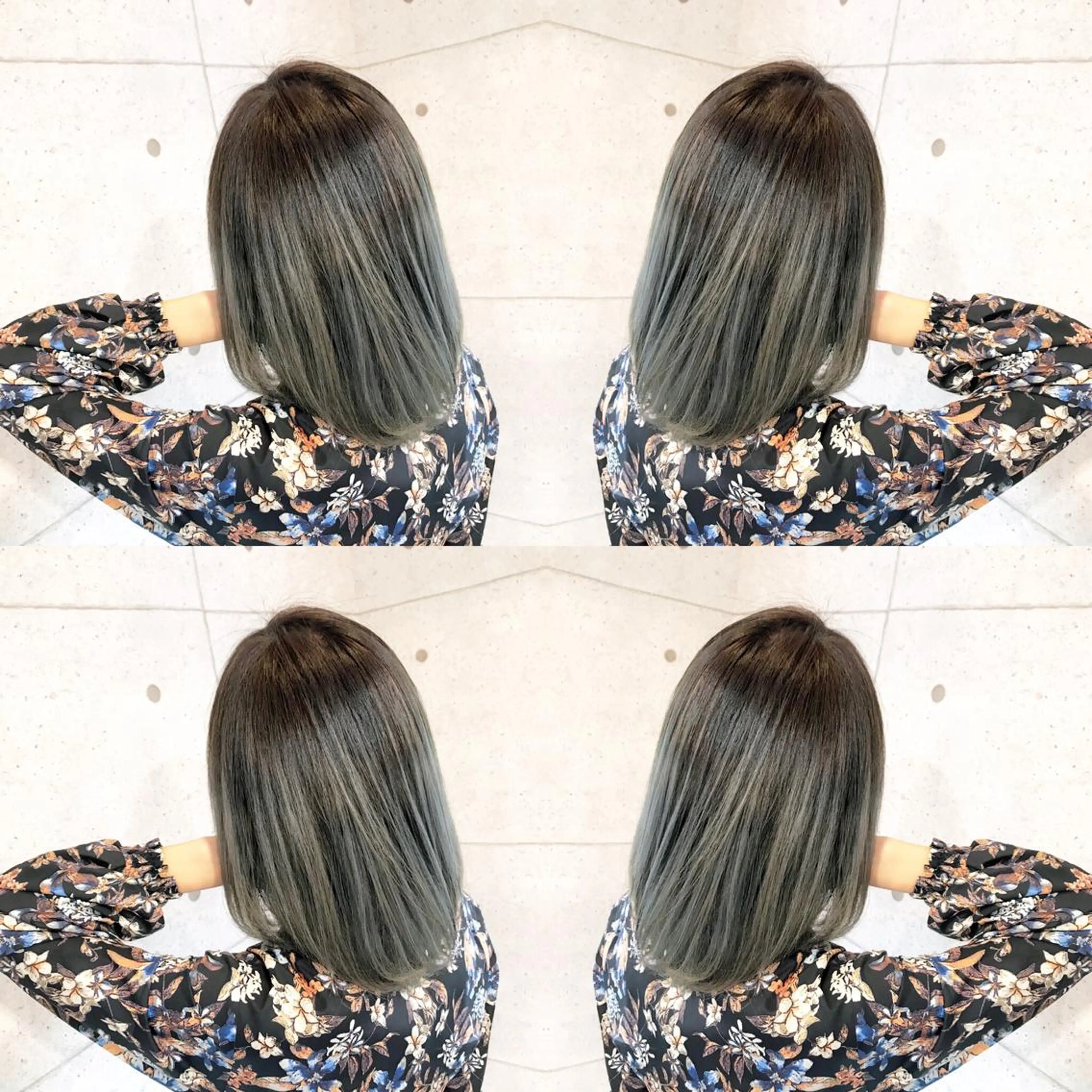 ミディアム カット ヘアカラー Selene hair OSAKAのヘアスタイル