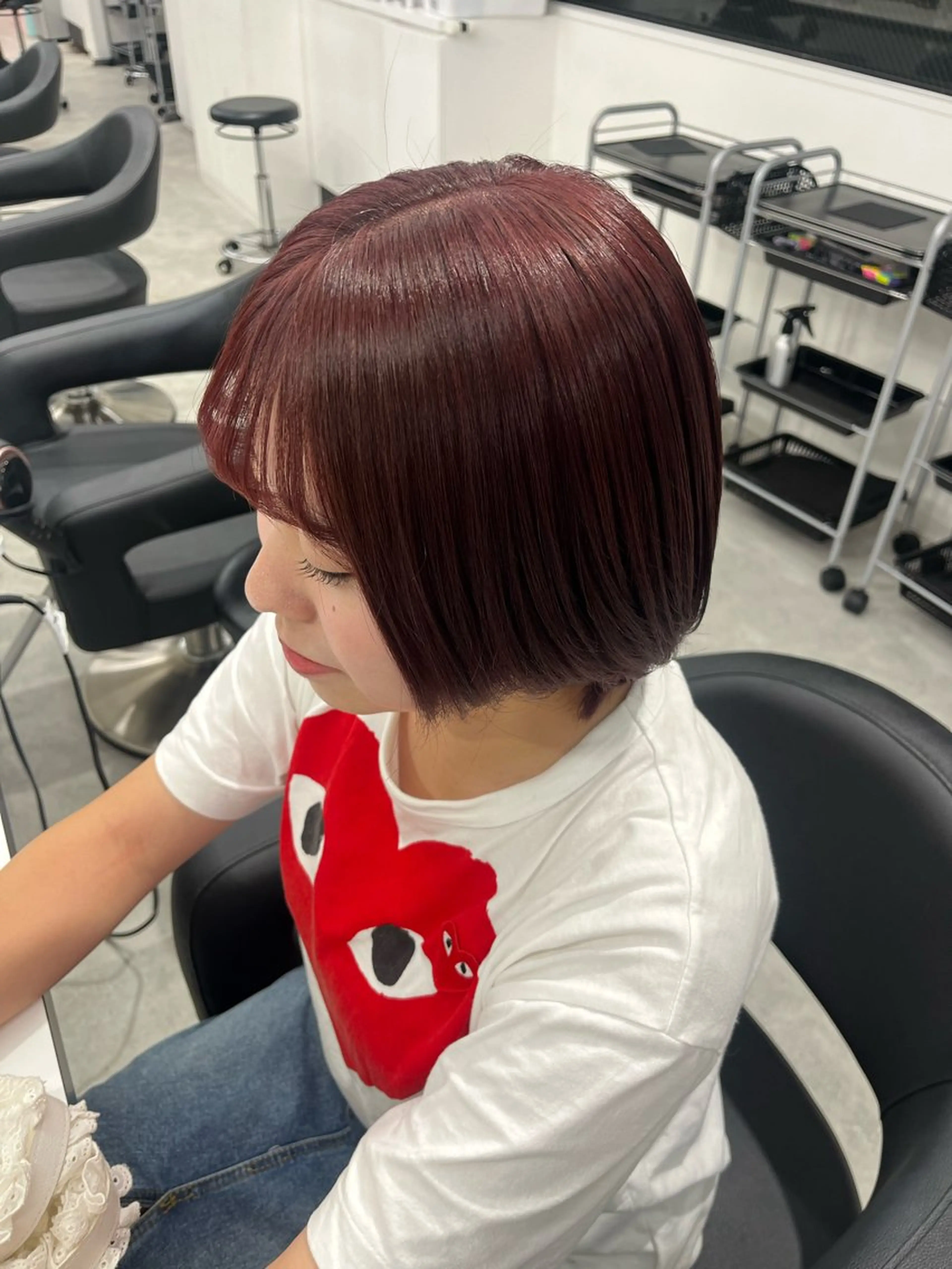 ショート カラー みう/仙台/暖色/ 艶髪/顔周りカット/のヘアスタイル