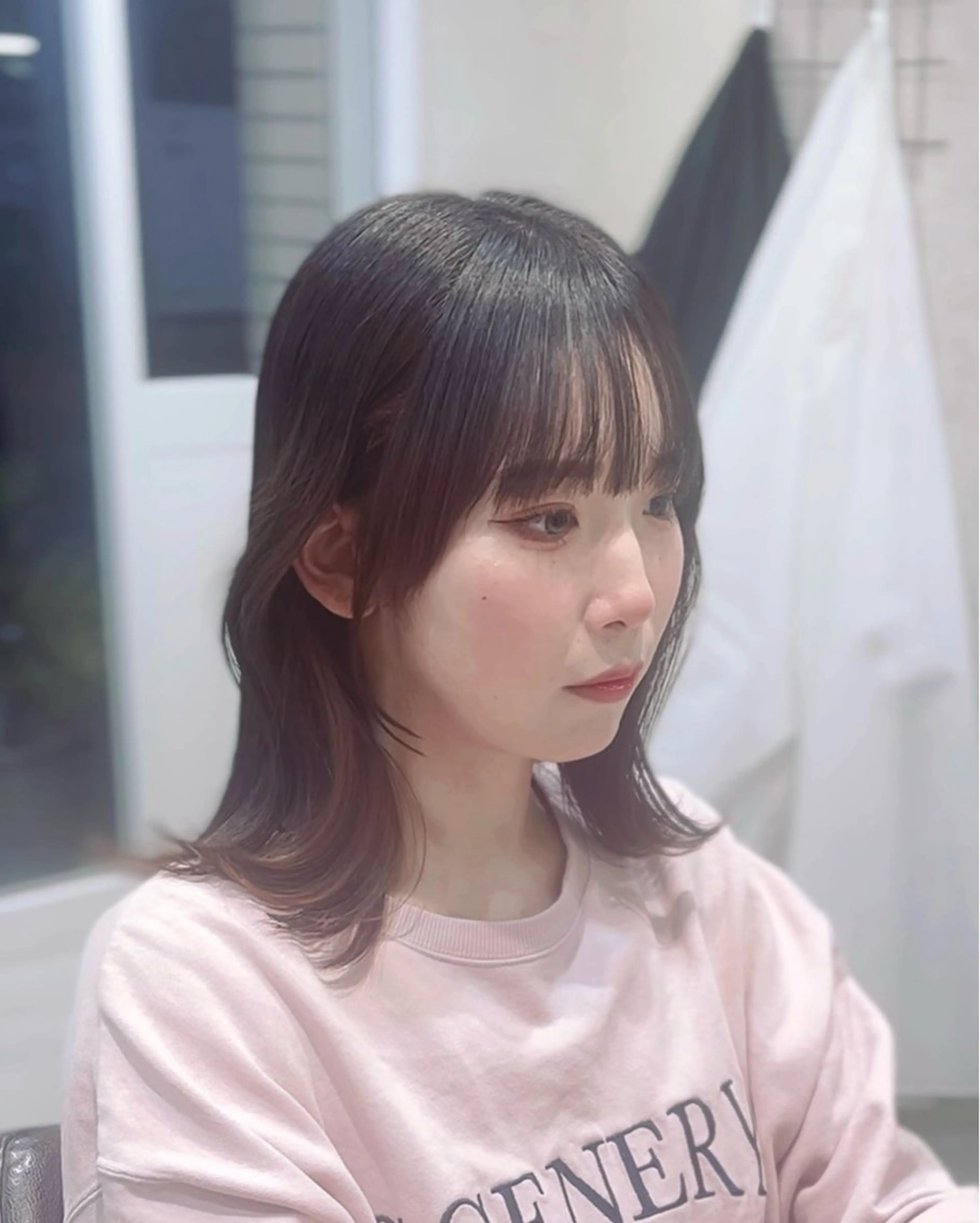 ミディアム カラー suzuka/透明感 カラー 美髪縮毛矯正のヘアスタイル