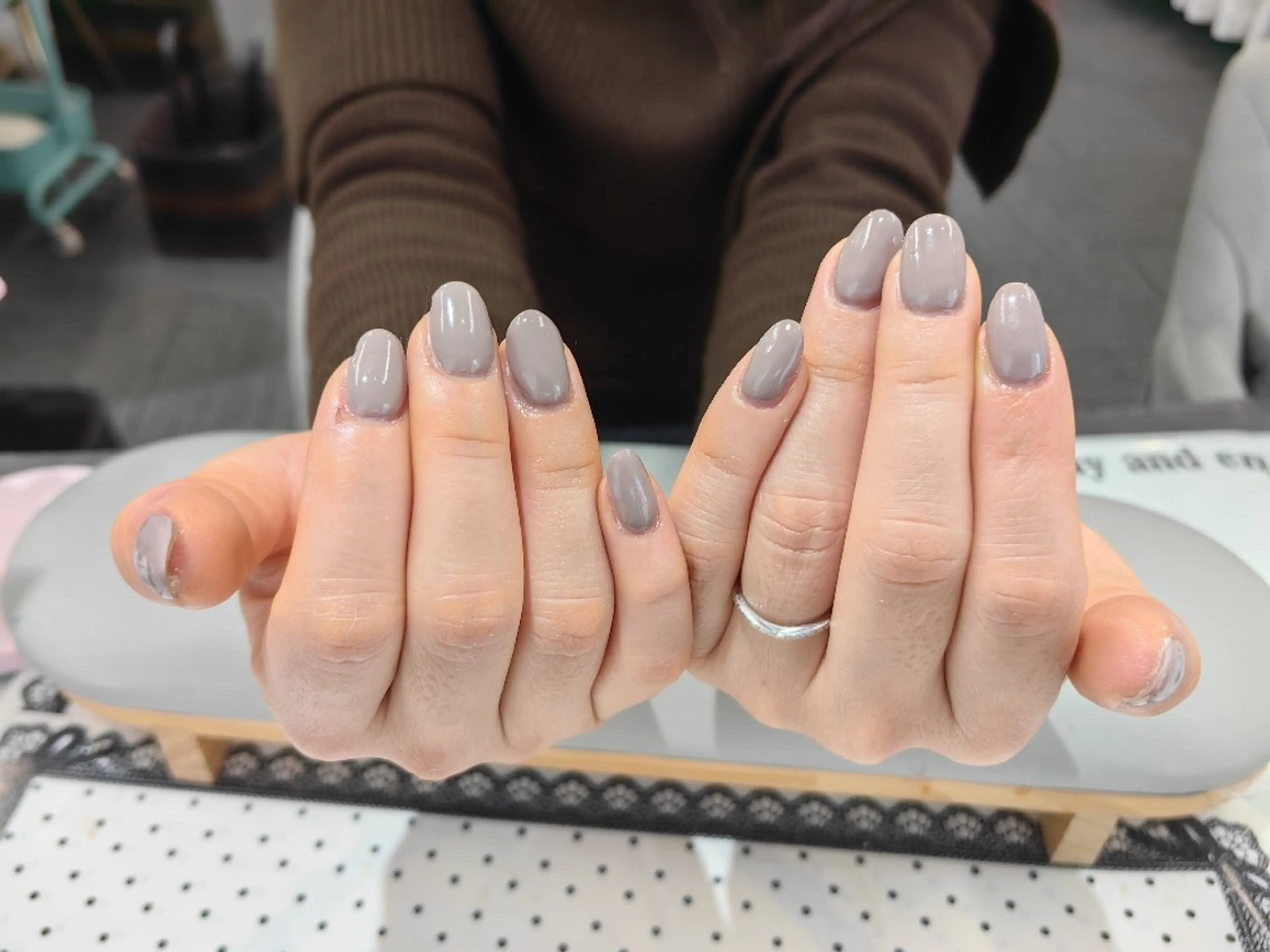 ハンドネイル（（オフ無料）ワンカラーorラメグラデーション）の写真