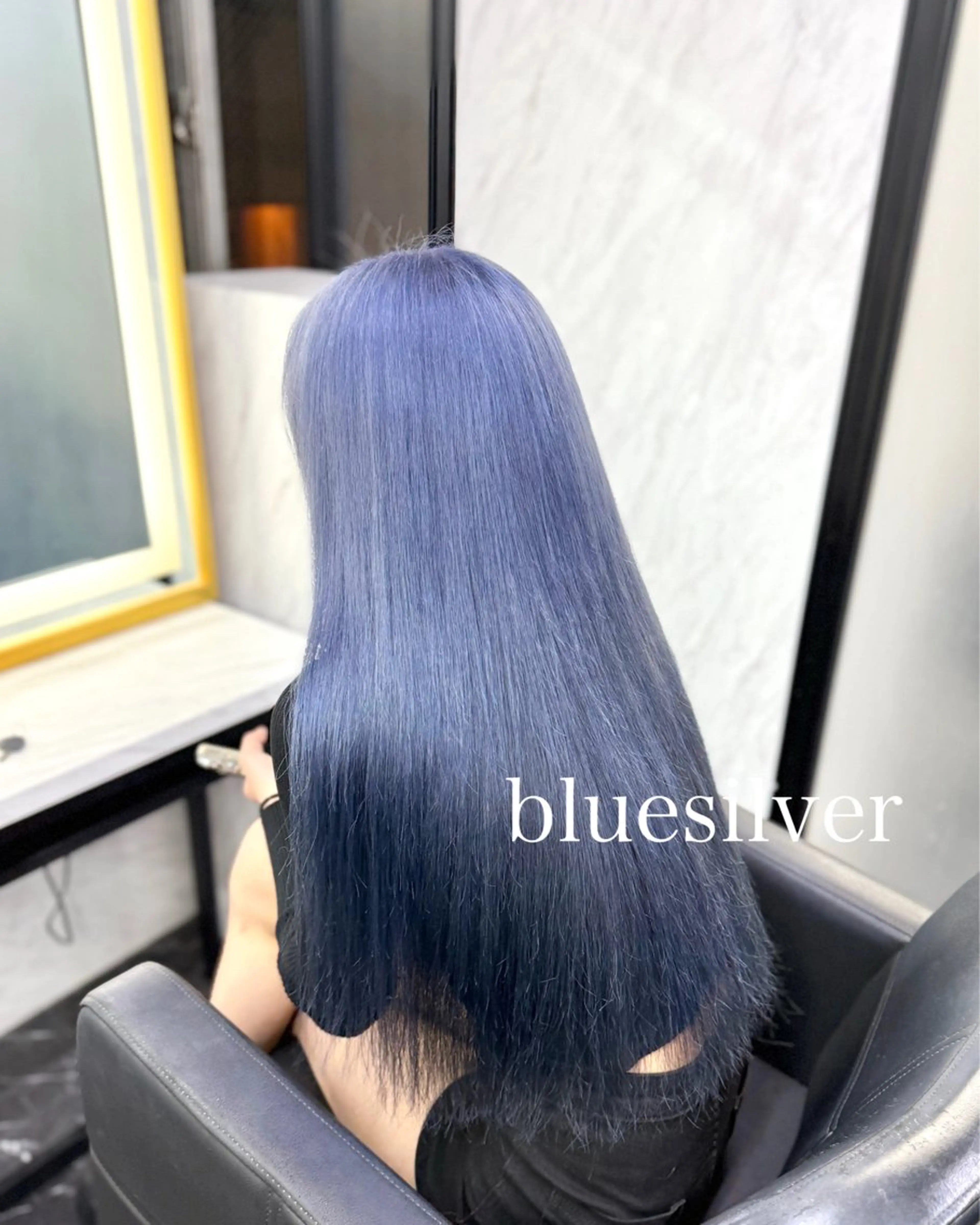 ロング カラー ブリーチ ブルーカラー 透明感カラー ハイトーンカラー シルバー カット ヘアカラー トリートメント エクステ🩵ブリーチ 韓国ヘア🩵KAEのヘアスタイル