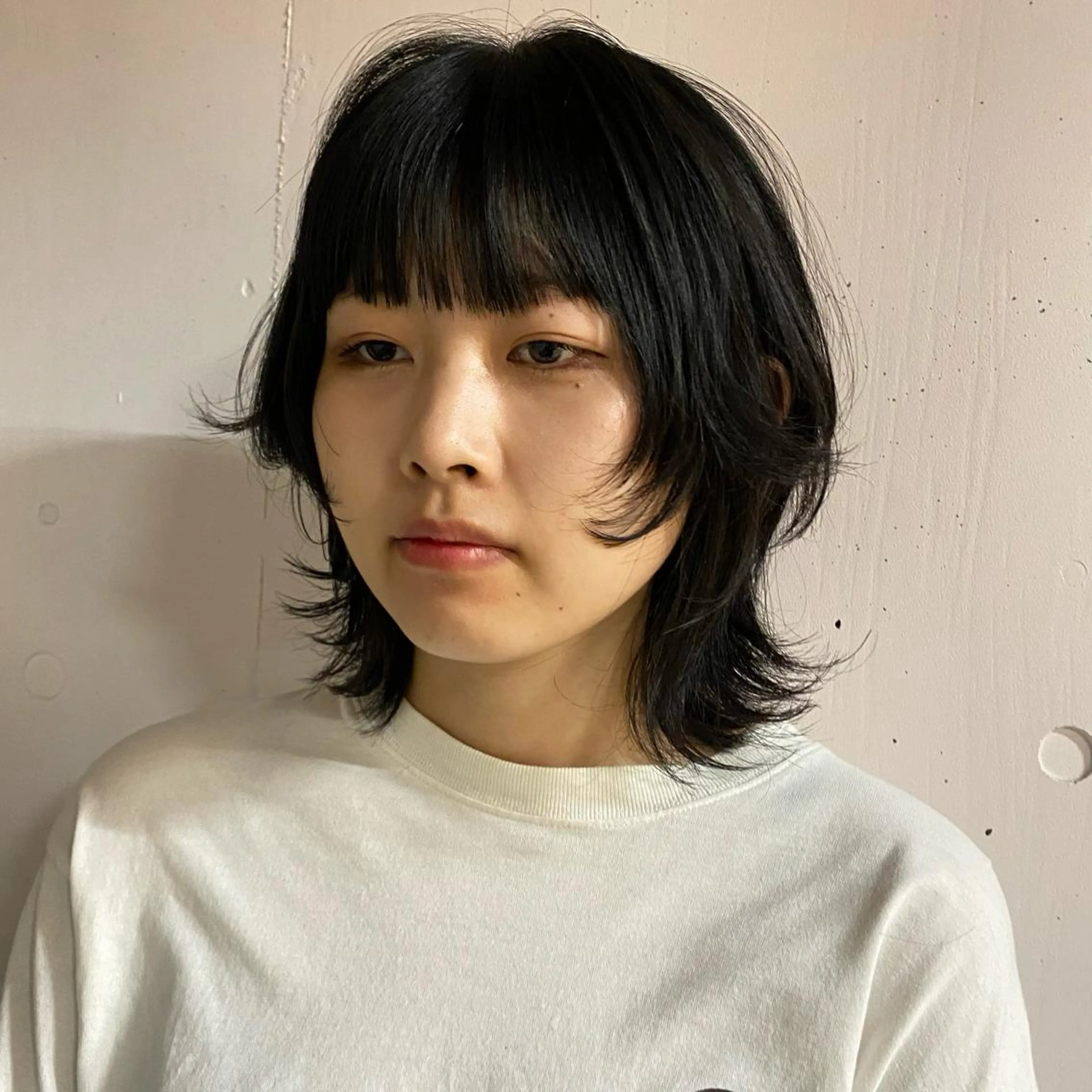 ミディアム ウルフカット Aust hair Stella新宿所属・Yuki☺︎パーマ レイヤーカットのヘアスタイル