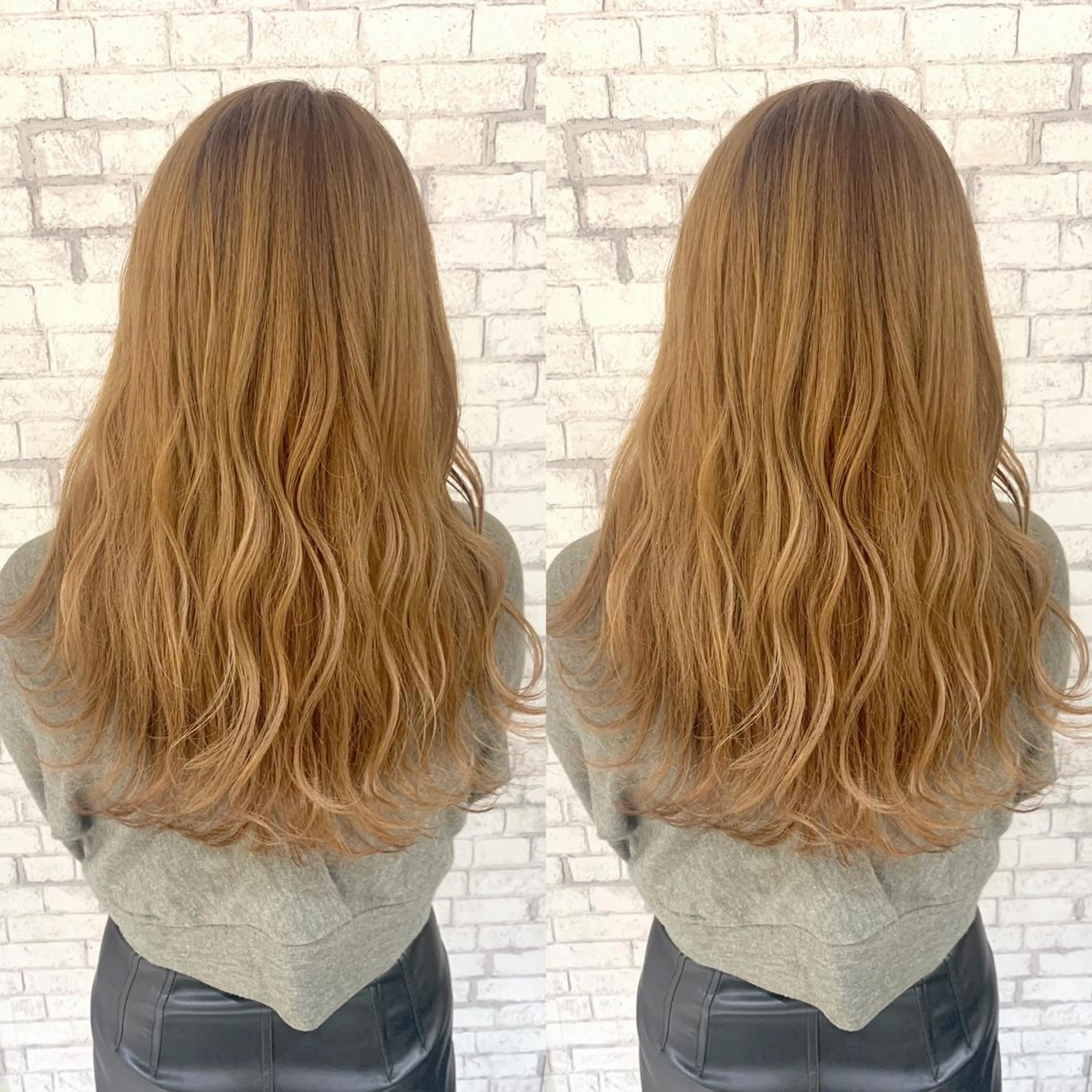 セミロング カラー ベージュカラー ブリーチ ハイトーンカラー ミルクティーベージュ 赤み消しカラー /透明感カラー 上長のヘアスタイル