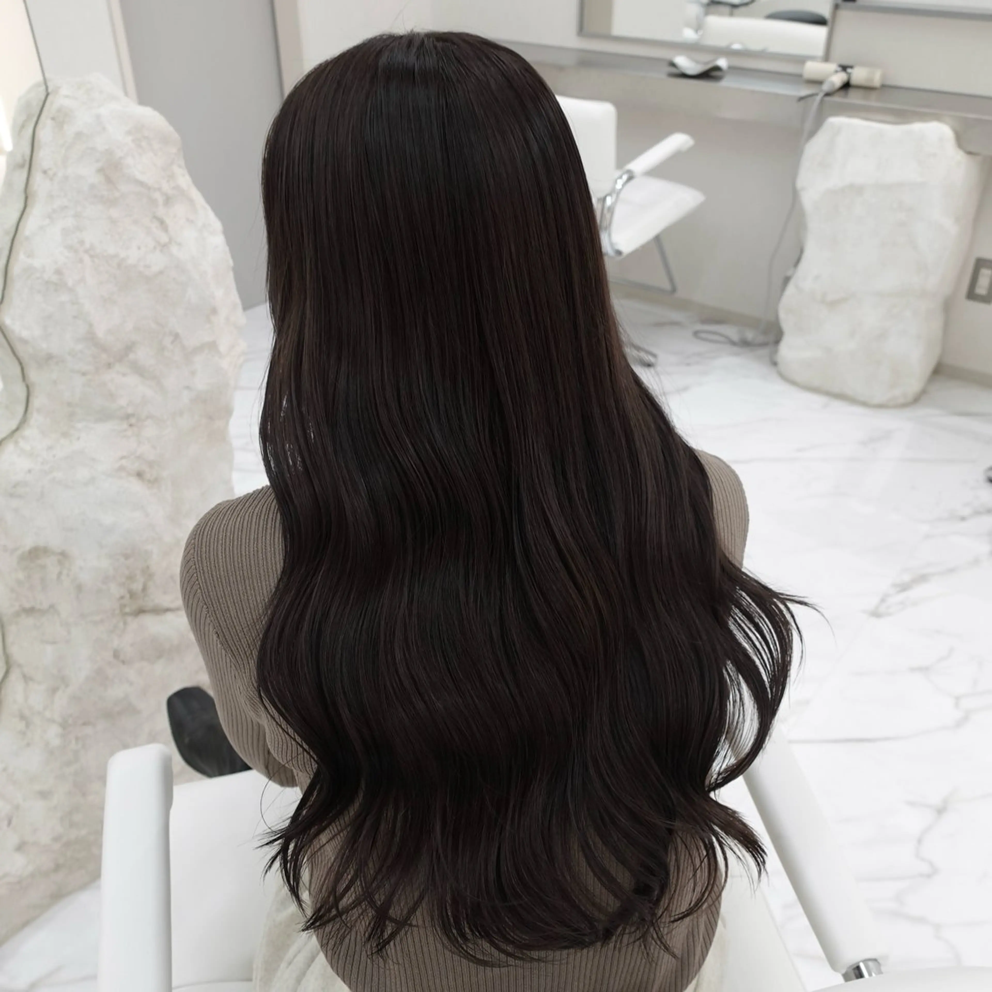 ロング カラー カット ヘアカラー トリートメント グレージュ🐰透明感 カラー🫧akihoのヘアスタイル