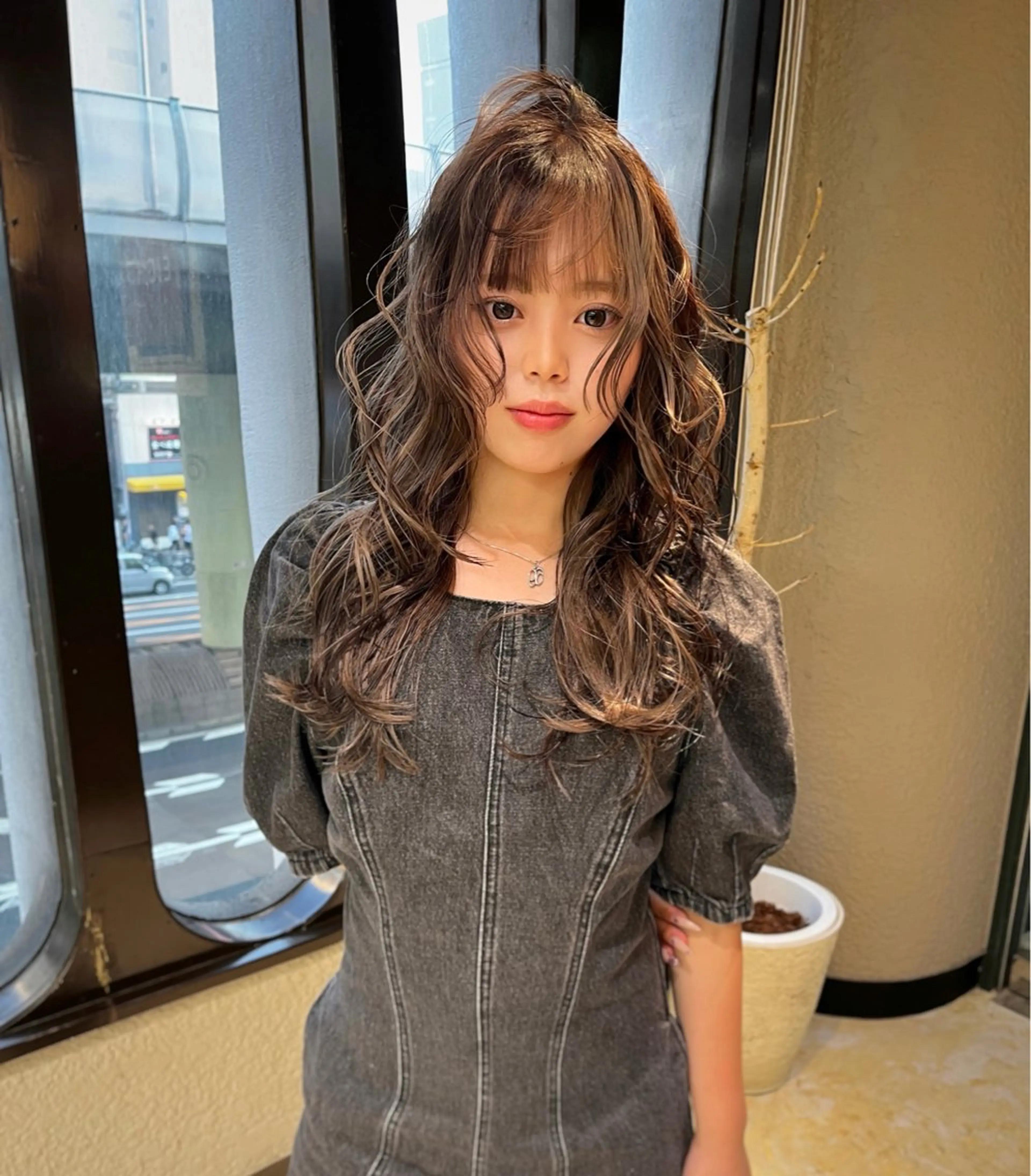 ロング カラー カット ヘアカラー 💖艶髪ブリーチ髪質 改善💖ケンシンのヘアスタイル