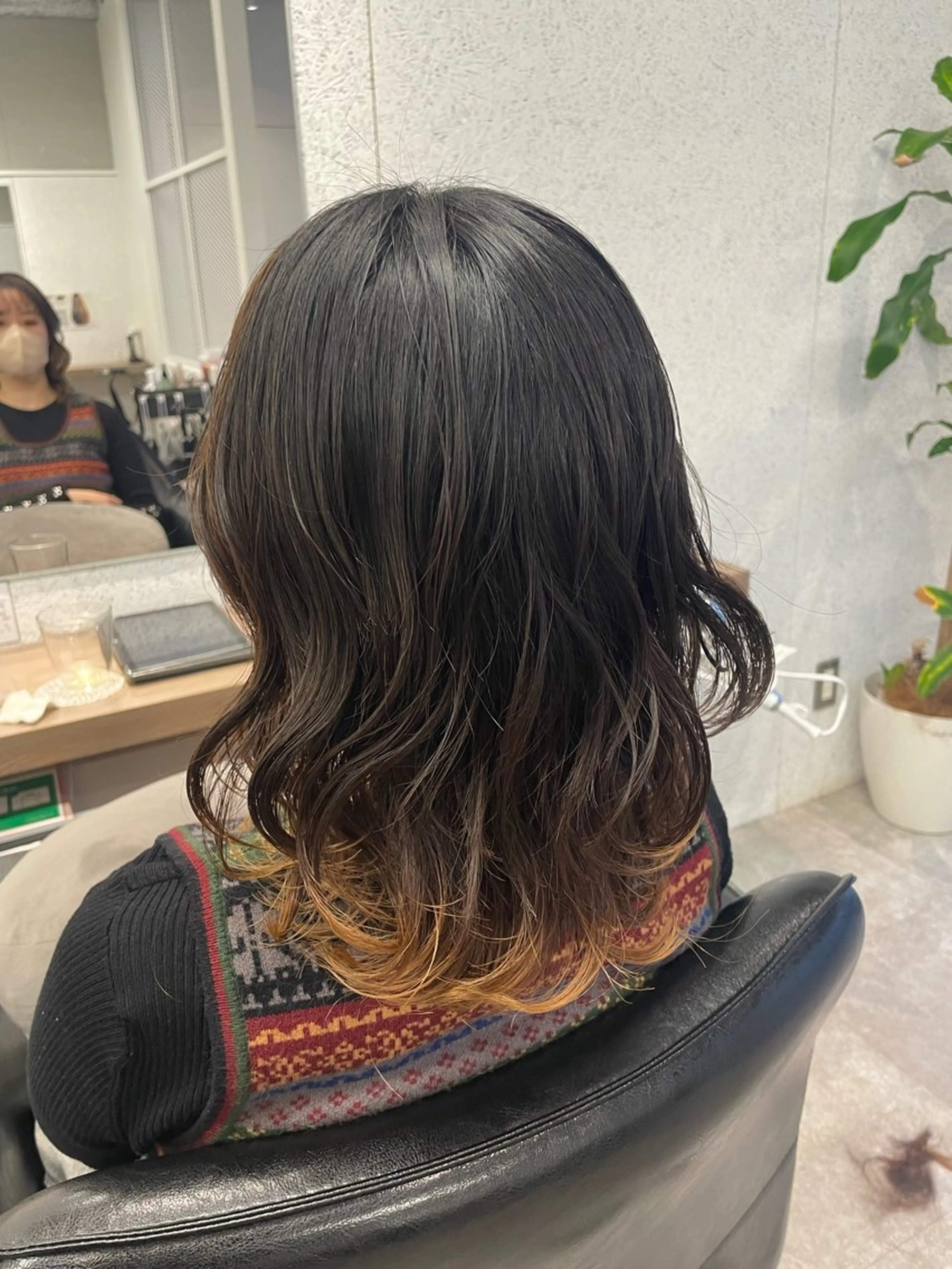 セミロング ヘアカラー トリートメント 質感再生カラー/ 髪質改善/karinのヘアスタイル