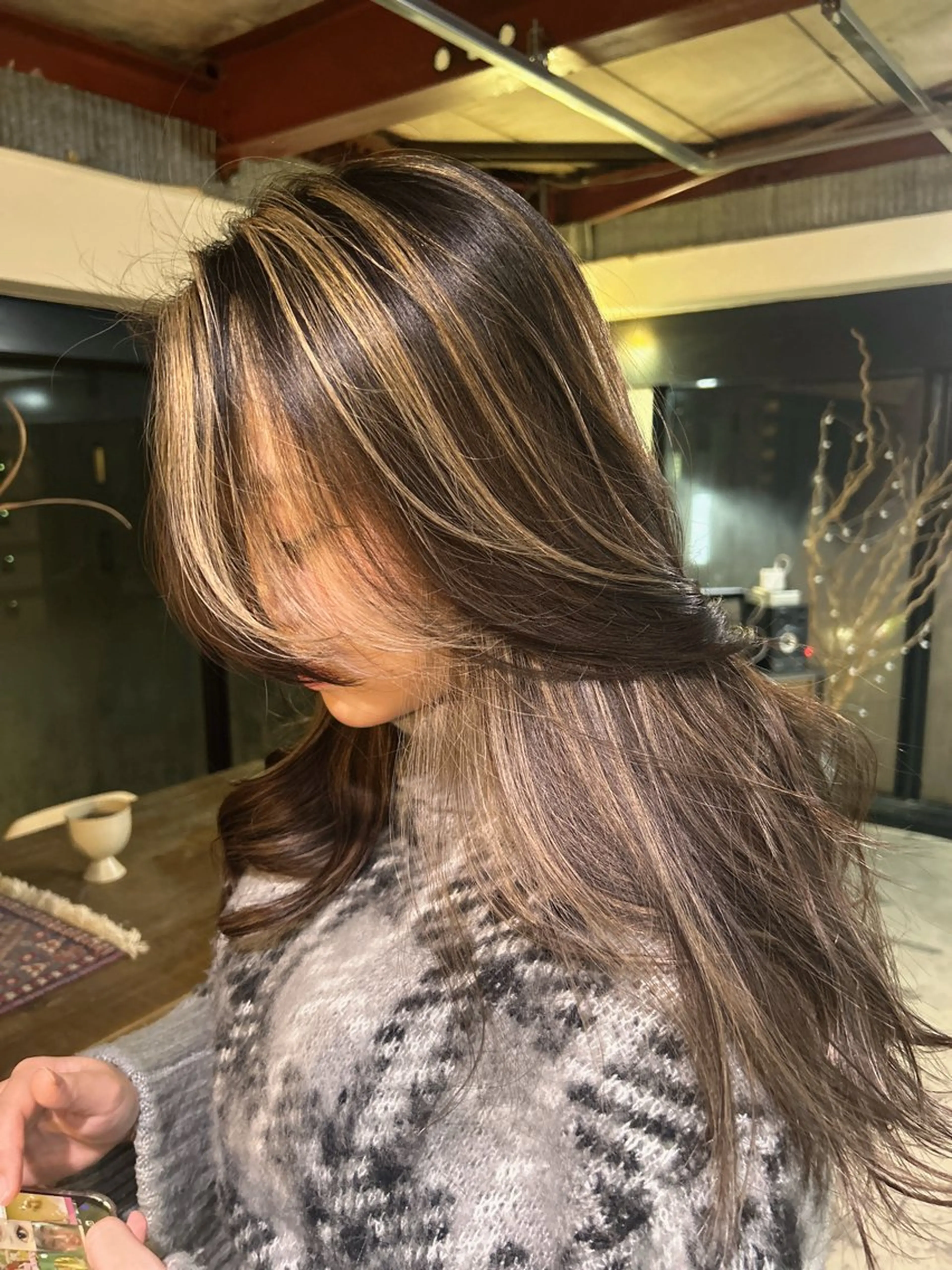 ロング カラー カット ヘアカラー トリートメント ダブルカラー/ 透明感/SHISEIのヘアスタイル