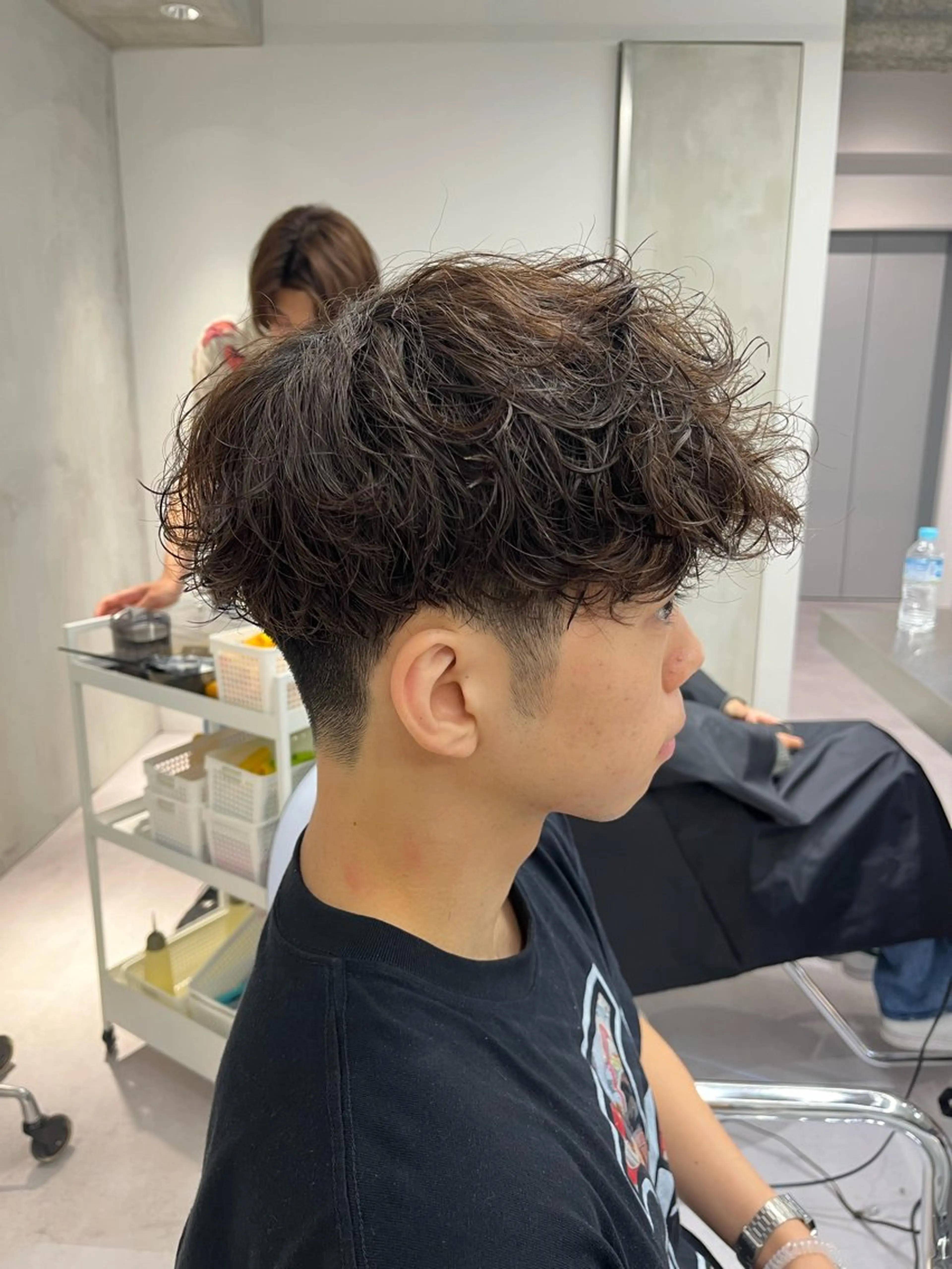 ショート パーマ メンズ soen所属・⚡メンズパーマフ ェードカットTomyのヘアスタイル