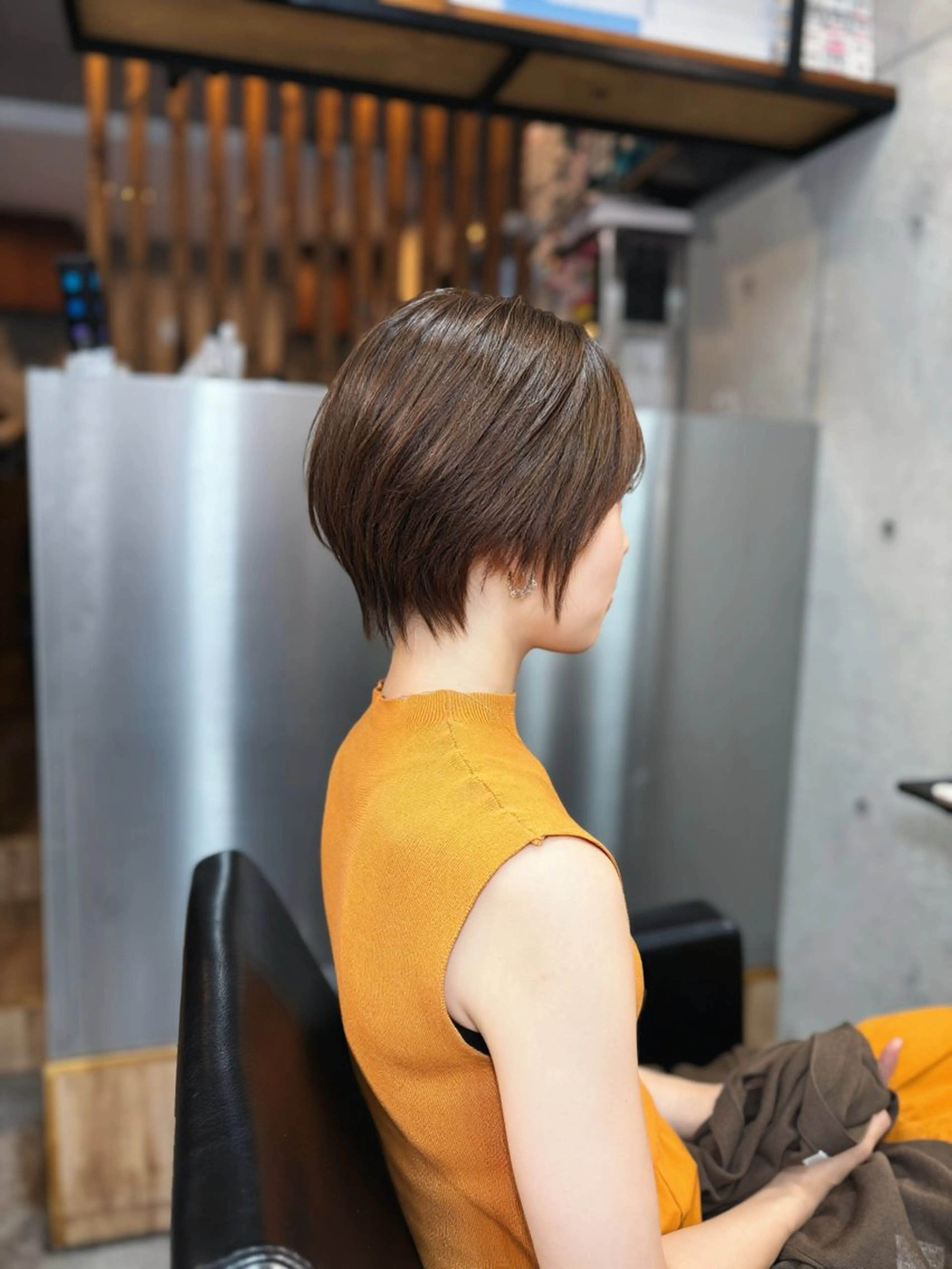 ショート カラー パーマ ハンサムショート 丸みショート ベリーショート くびれヘア 髪質改善 カット ヘアカラー トリートメント ショートボブ縮毛矯正 髪質改善のプロ山道潤のヘアスタイル