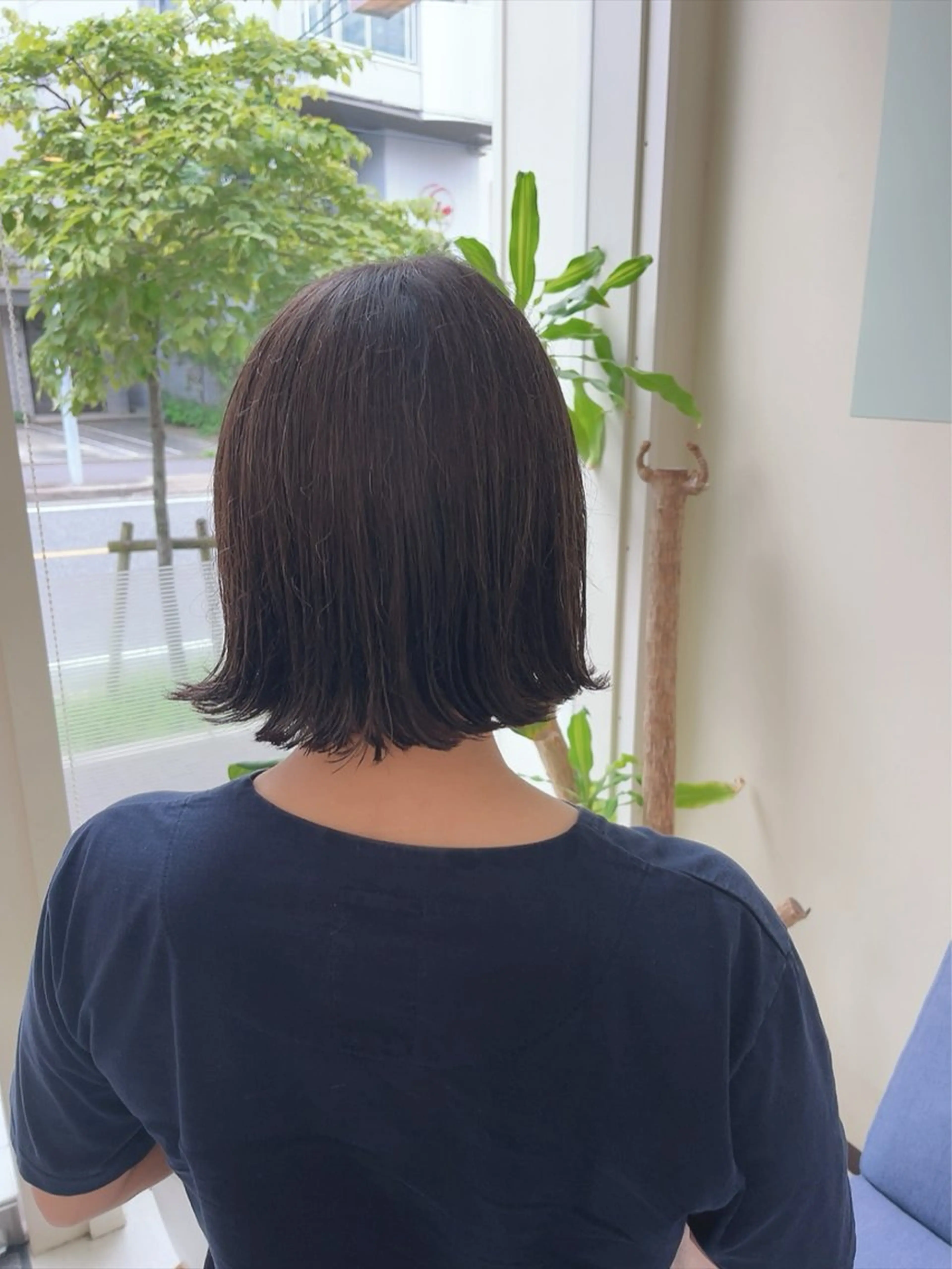 ミディアム 切りっぱなしボブ ボブ カット トリートメント mateca・hair所属・林 真之介のヘアスタイル