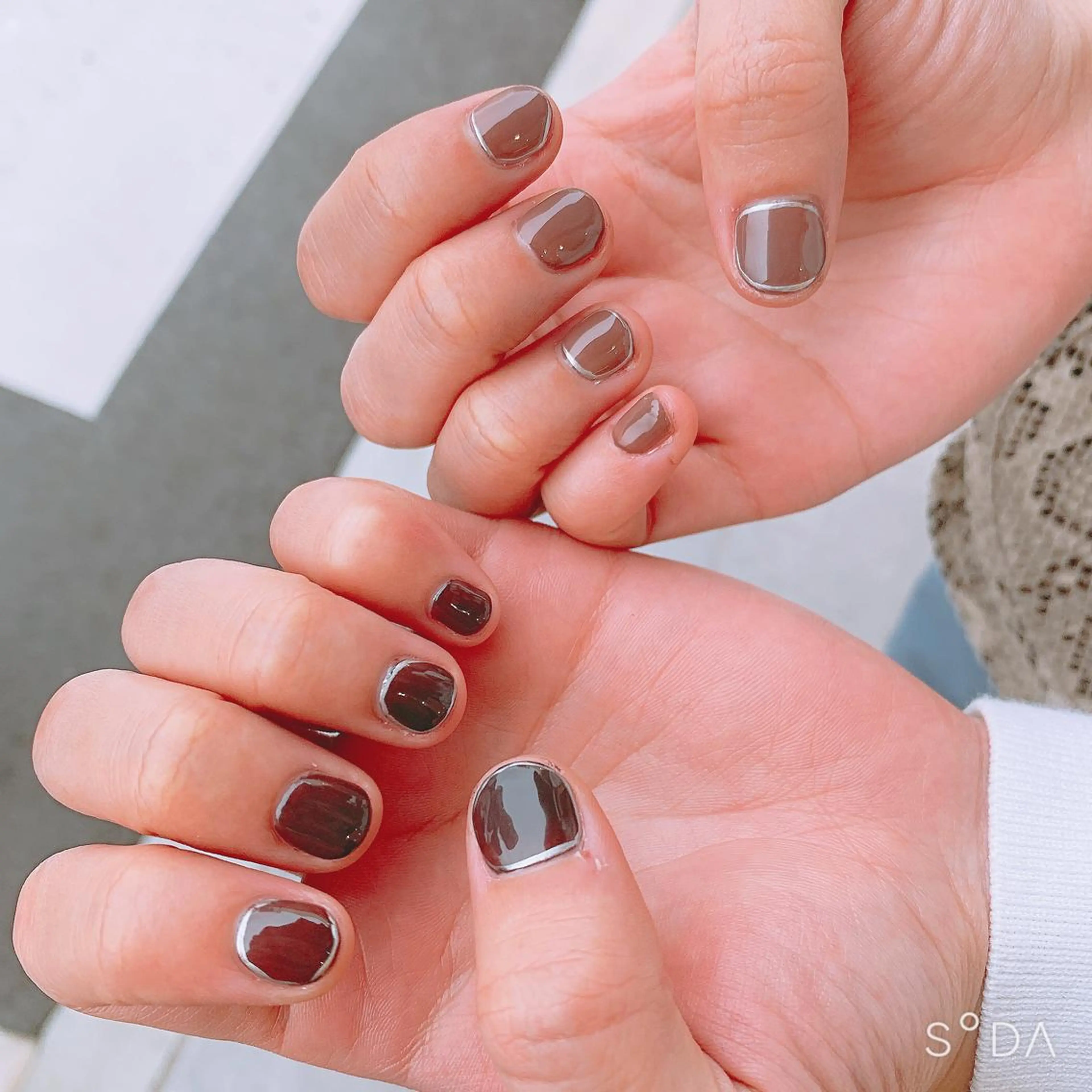 ネイル ブラウン Rena colore'のネイルデザイン