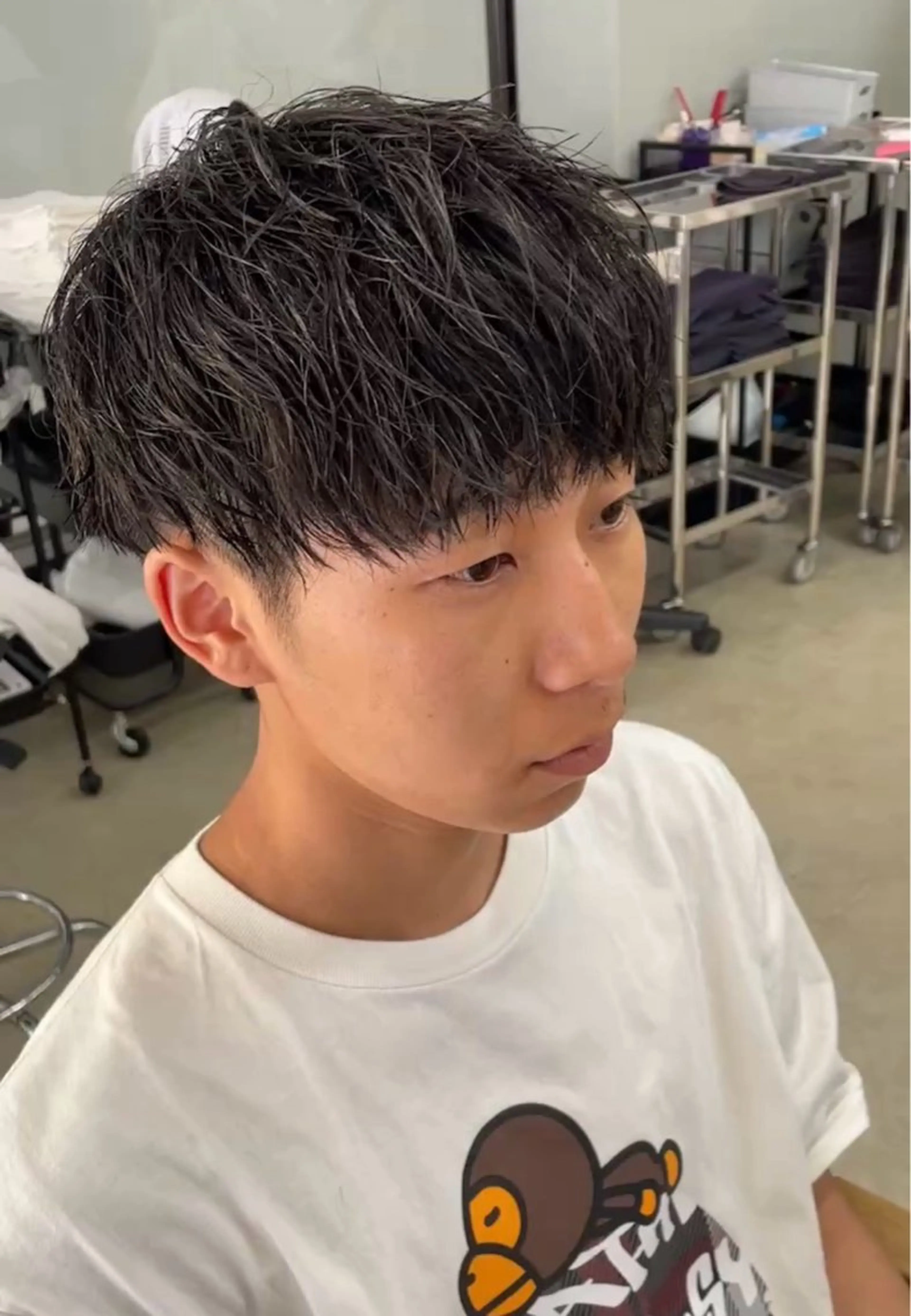 ショート パーマ メンズ カット パーマ メンズ専門サロン wokeのヘアスタイル