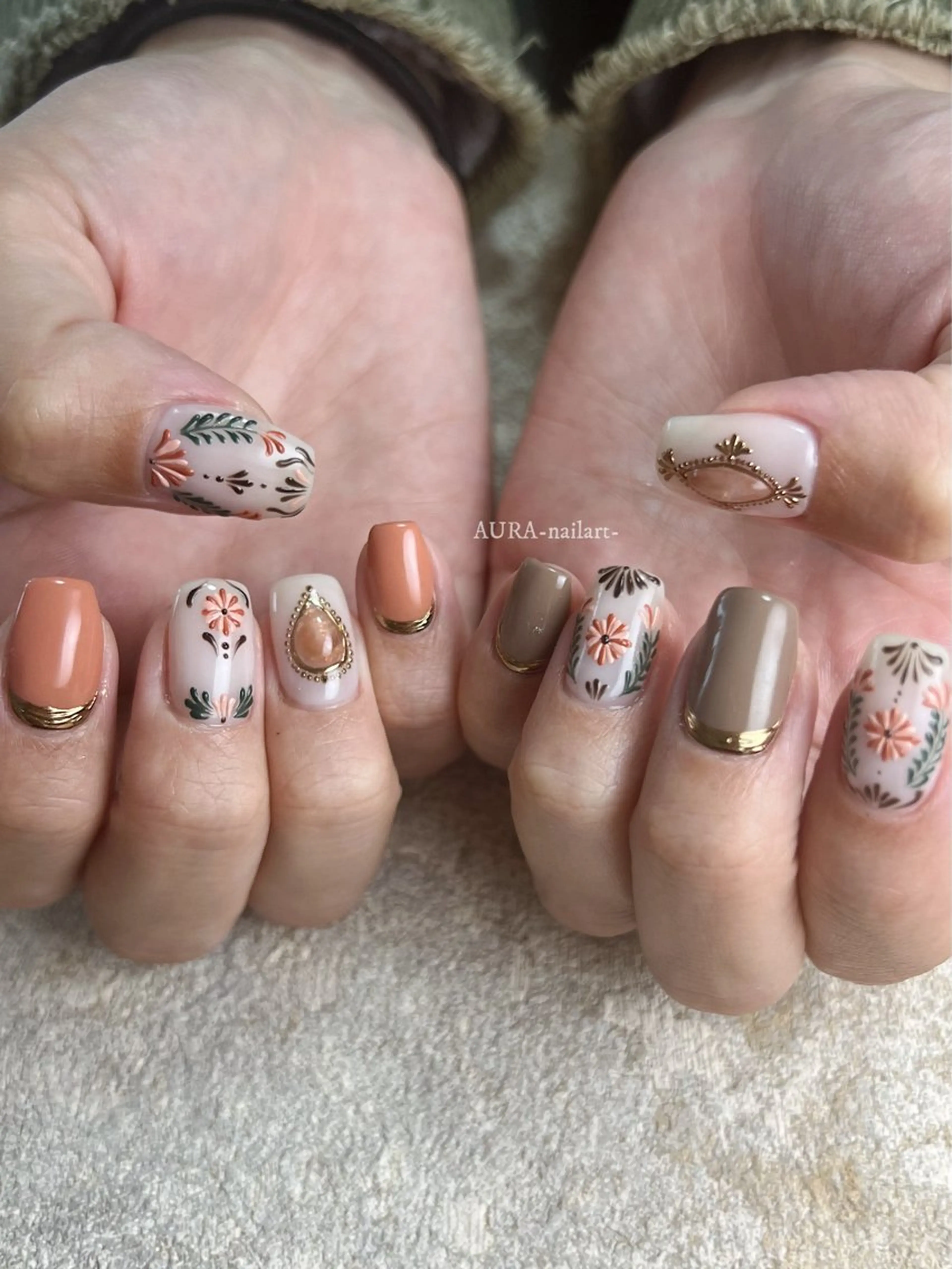 ネイル ハンドネイル AURA nailartのネイルデザイン