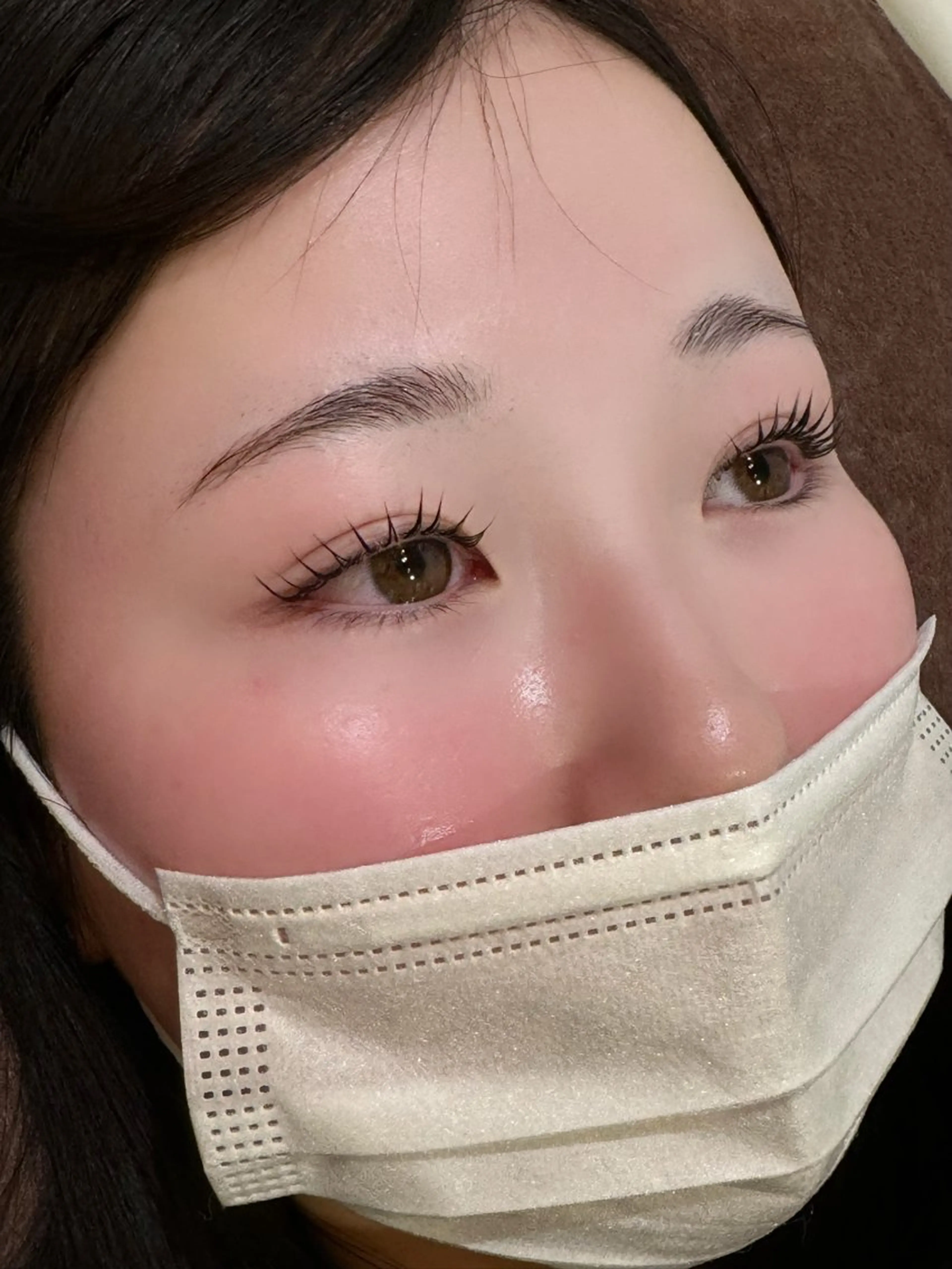 マツエク・マツパ 透明感カラー/顔周り カット/レイヤーにかのヘアスタイル