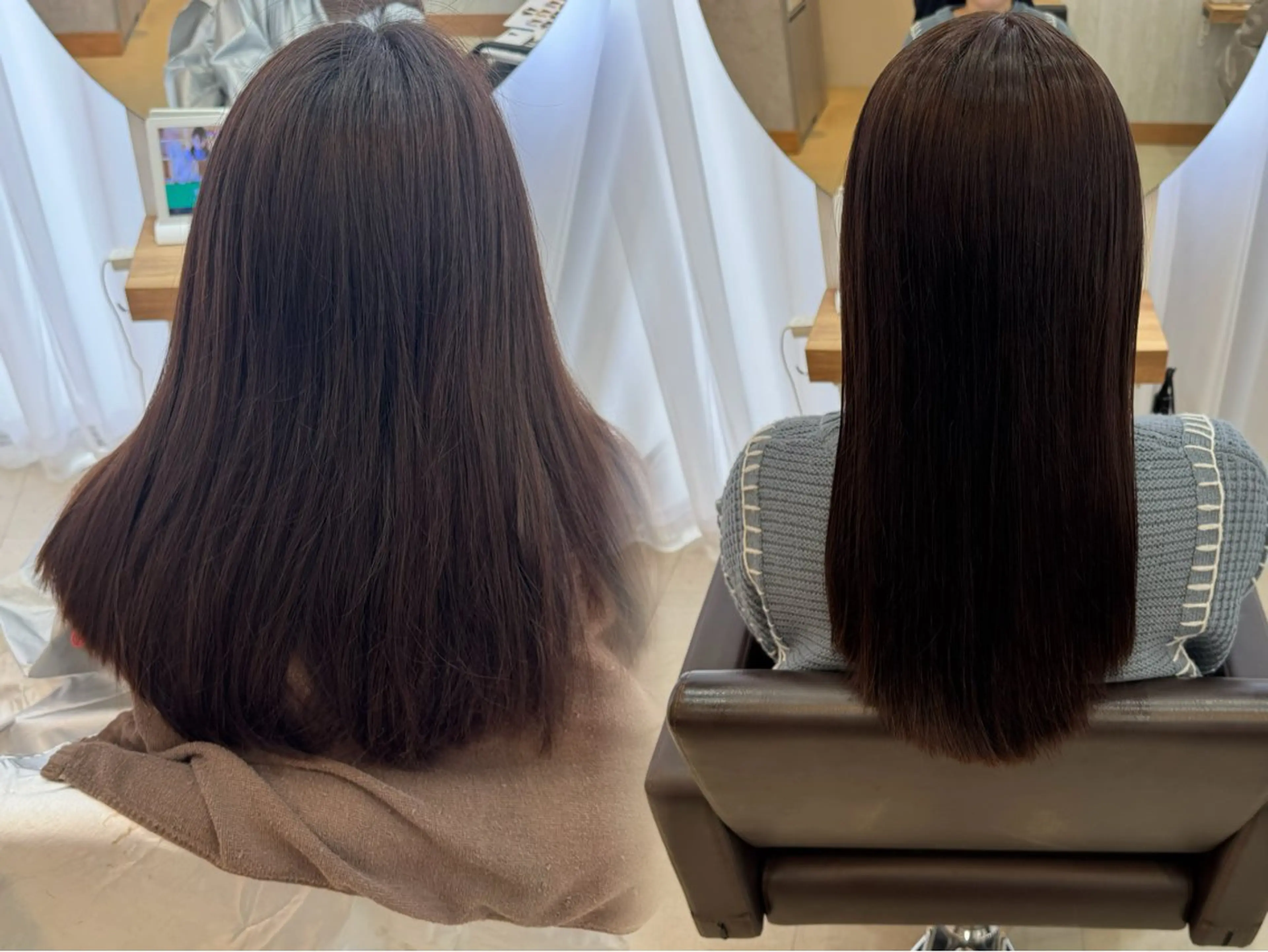 セミロング カラー ヘアカラー Agu hair 粉河のヘアスタイル