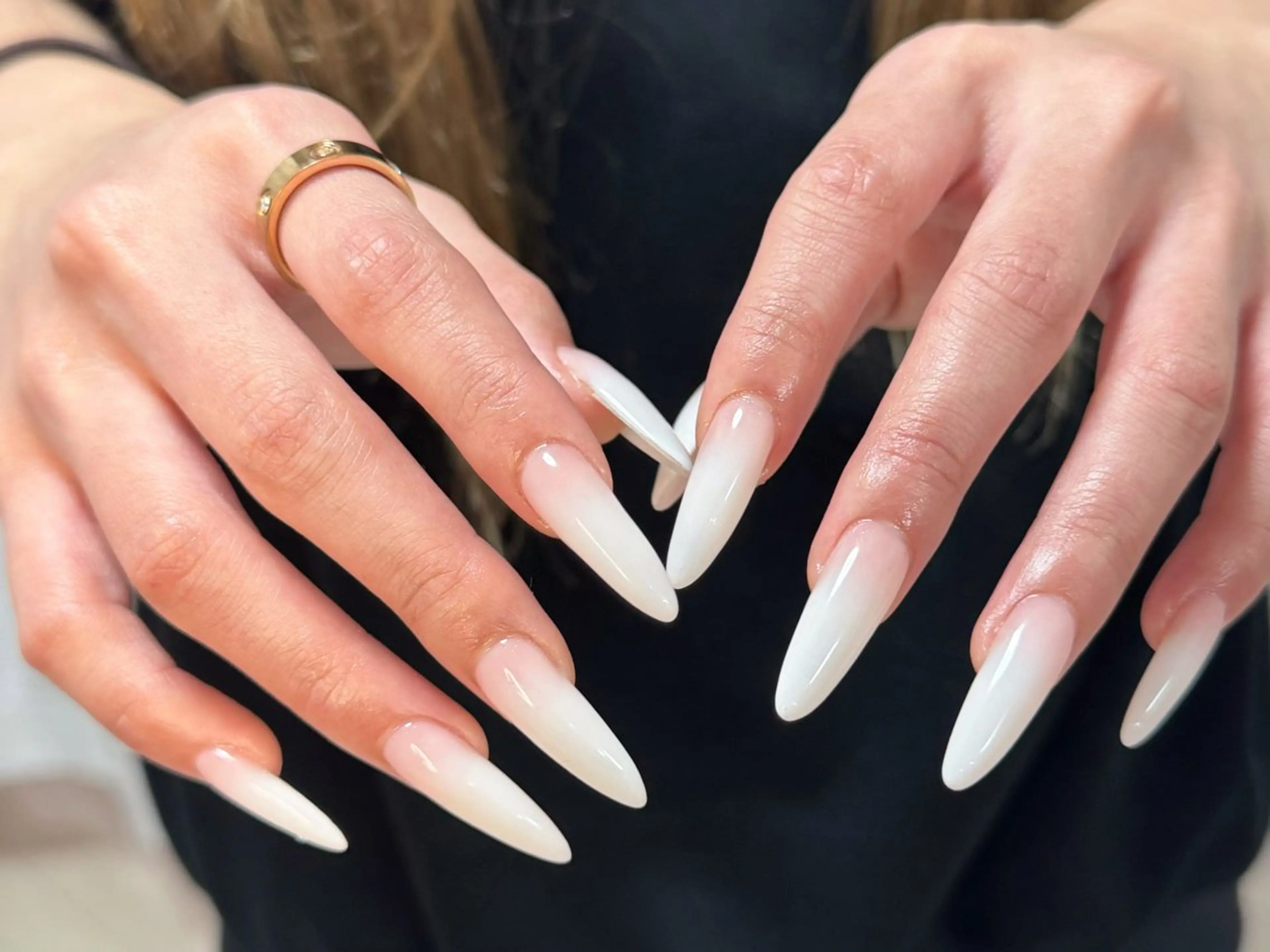 ネイル アートネイル オーロラネイル チークネイル フレンチネイル ガラスフレンチ ハンドネイル 🎀🎀YooLi Nail Salonのネイルデザイン