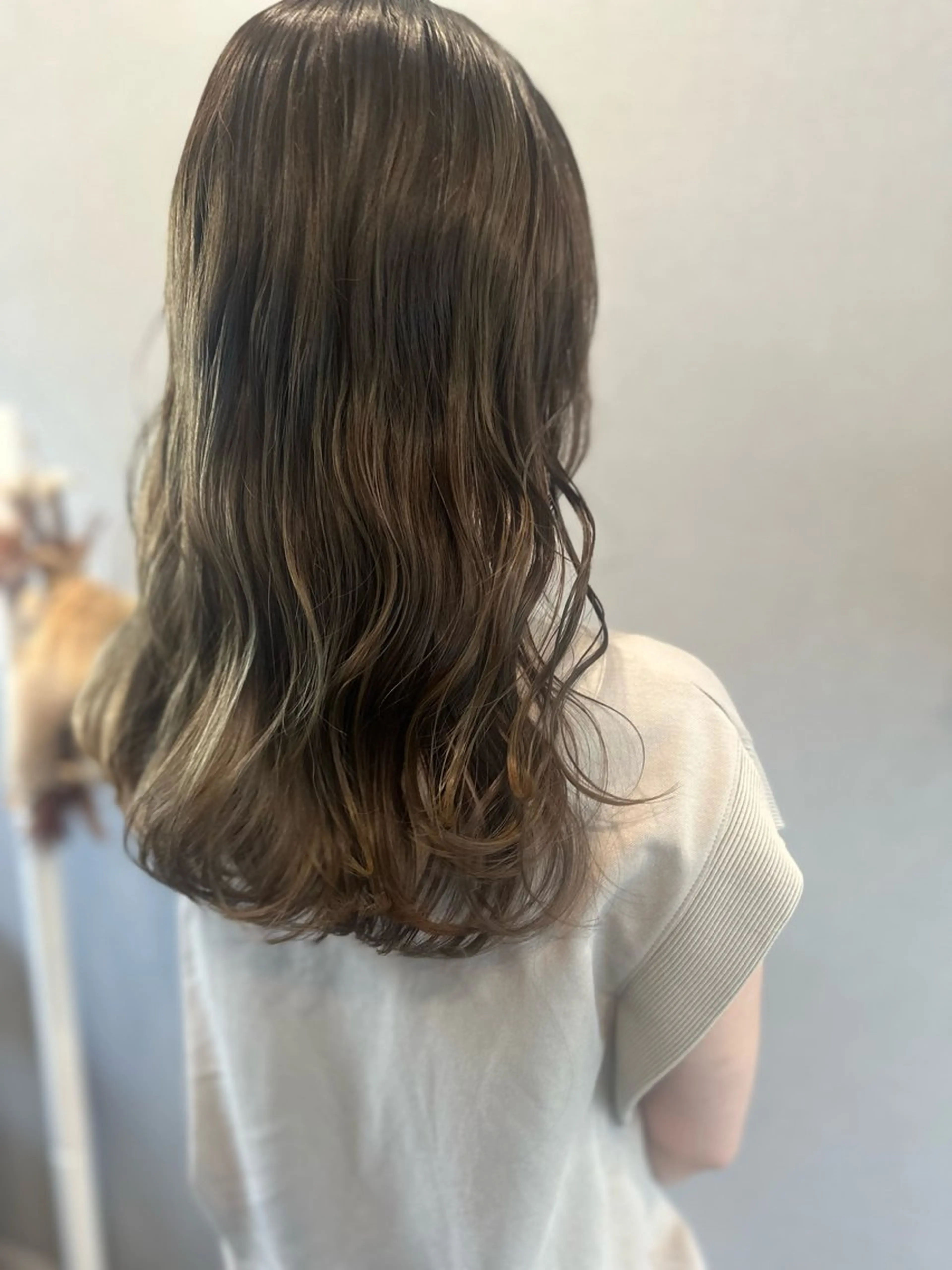 セミロング カラー カット ヘアカラー トリートメント K Harukaのヘアスタイル