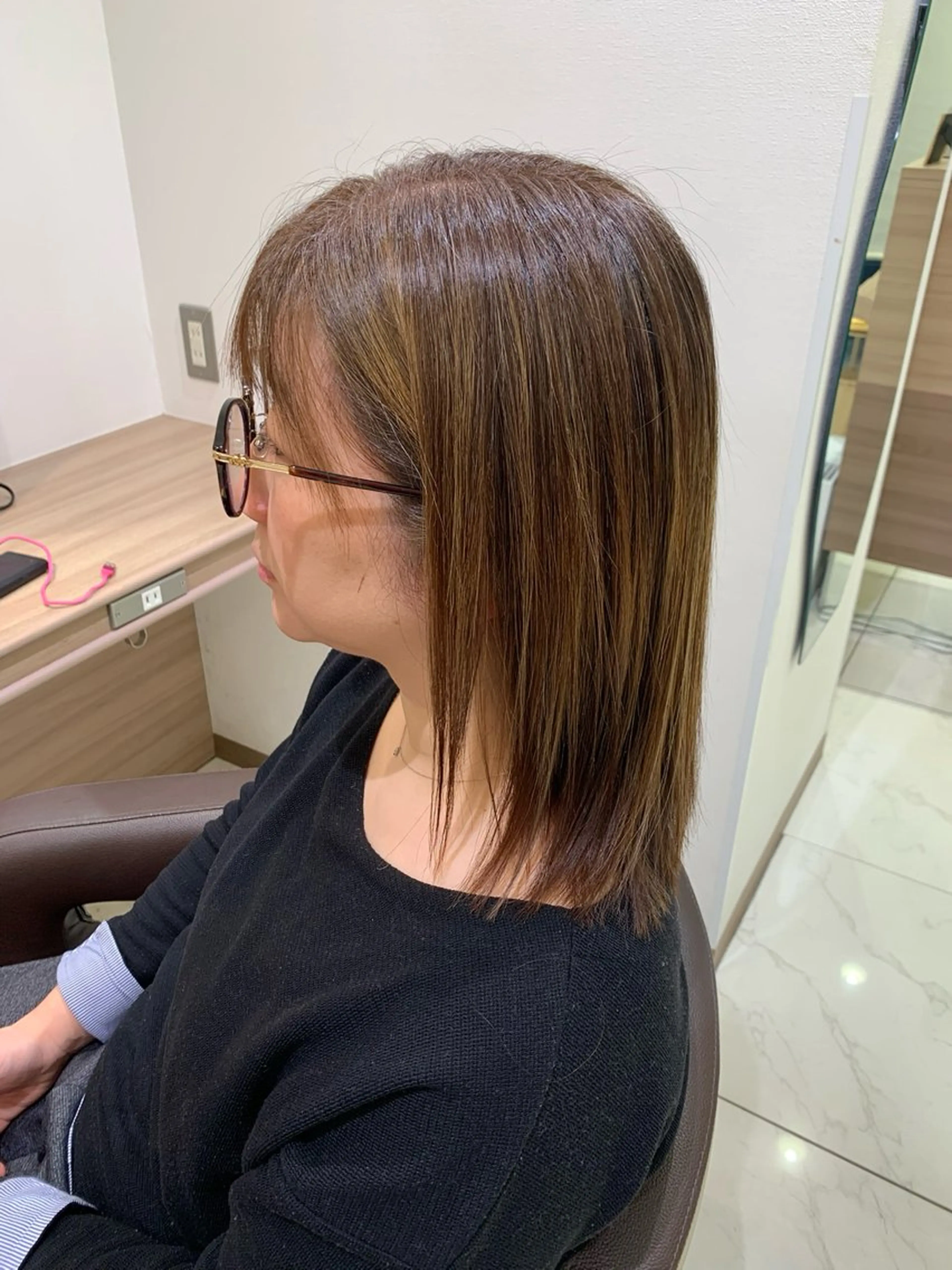 ミディアム カラー ブラウンカラー 透明感カラー オレンジ カット ヘアカラー トリートメント 🌱脱白髪染め特化 🌱岡田将英のヘアスタイル