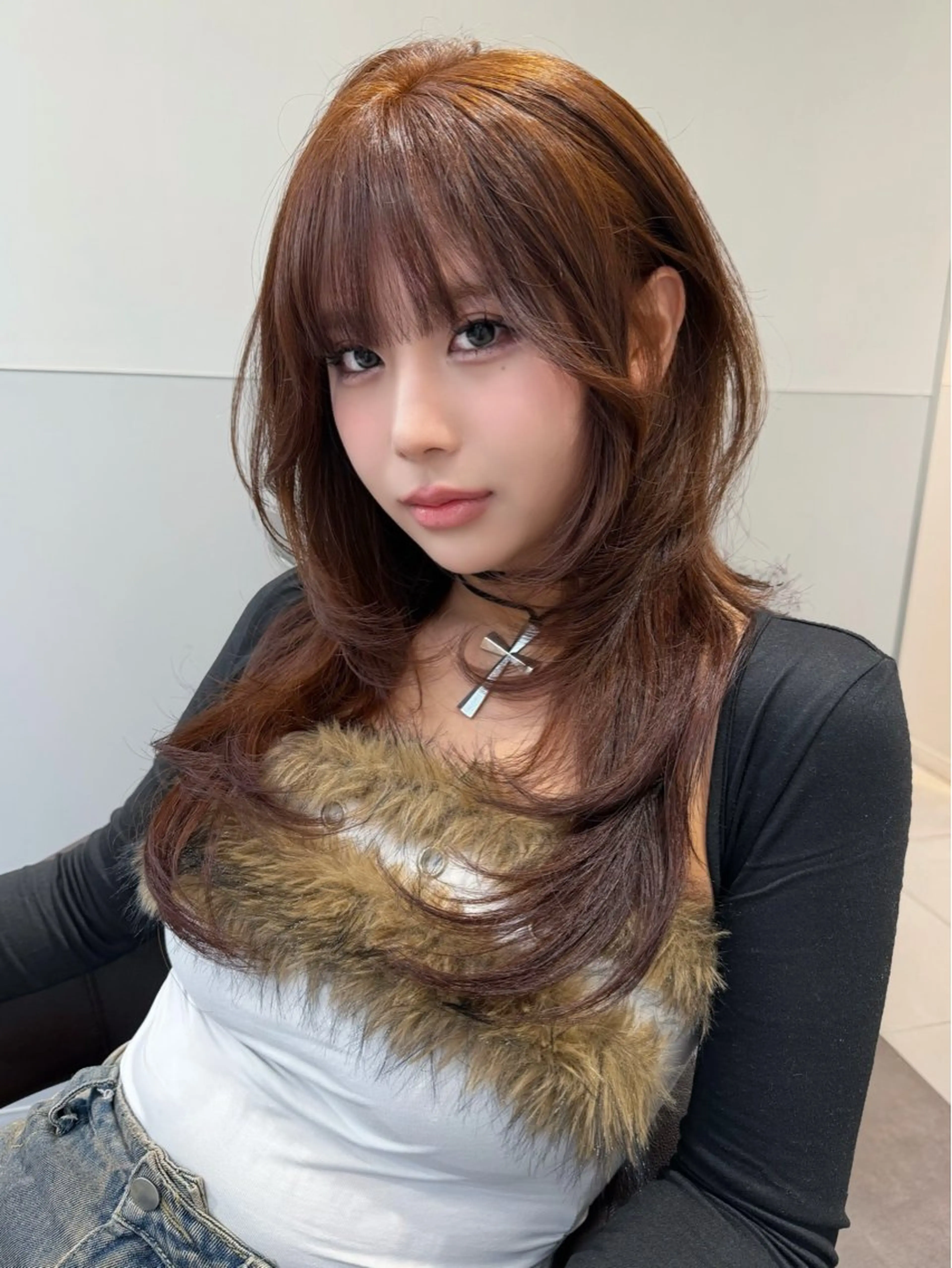 ロング カット トリートメント RiA/レイヤーカッ ト/ハッシュカットのヘアスタイル