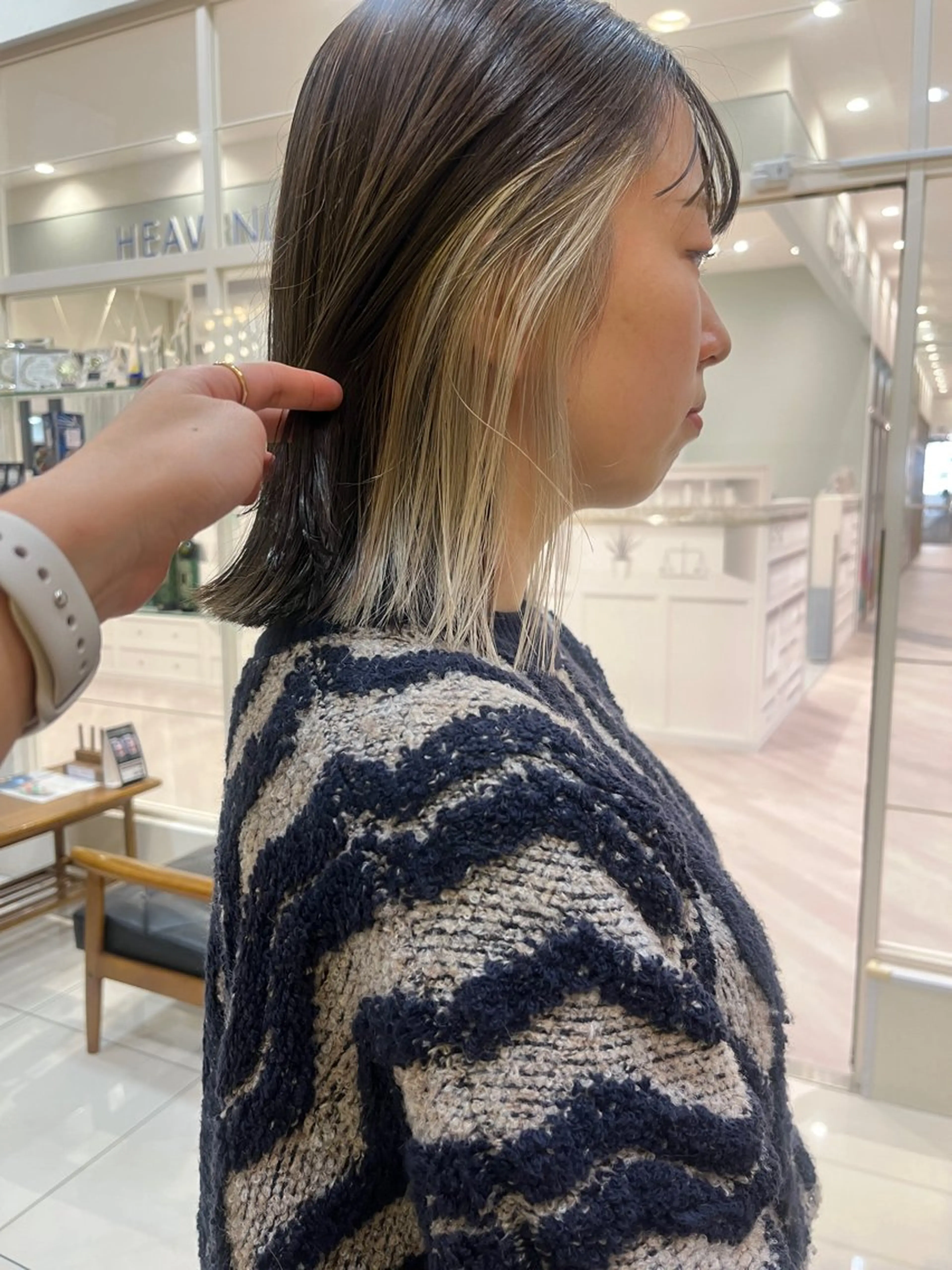 カラー ヘアカラー 黒田瀬奈/ボブ まろやかベージュのヘアスタイル