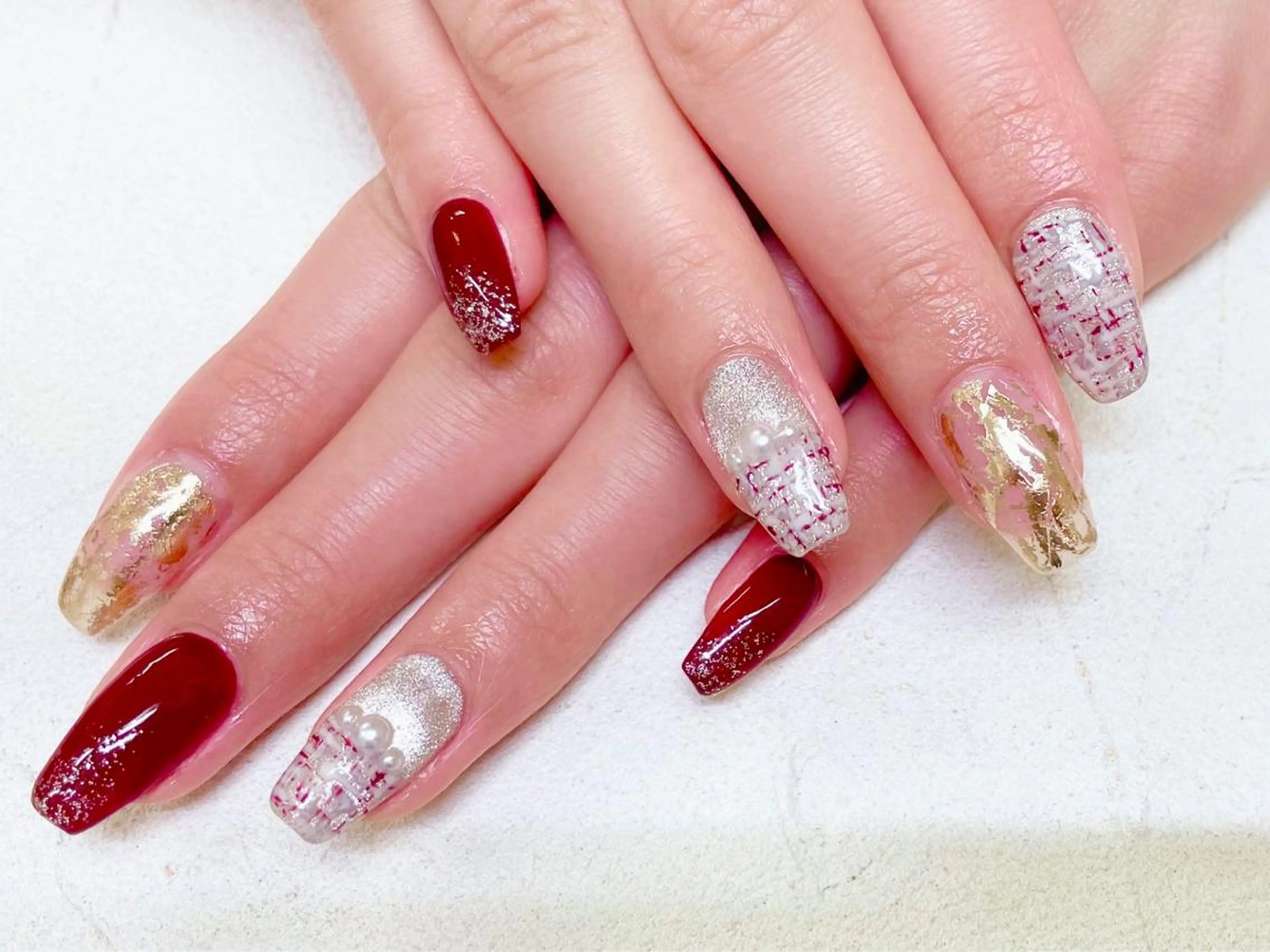 セミロング ハンドネイル ビアンカ金町店 中島 せり菜のネイルデザイン