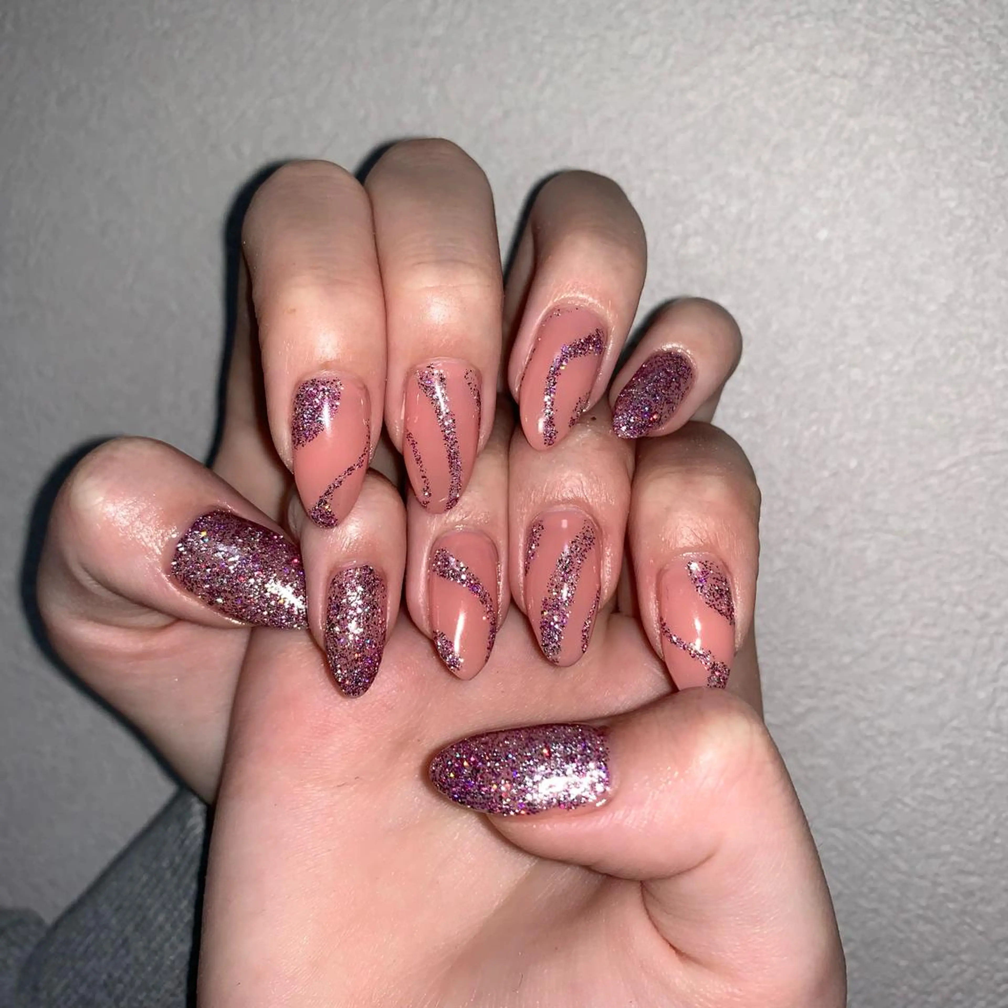 ネイル フラッシュネイル ラメ(グリッター) ワンカラーネイル ハンドネイル Air's nailのネイルデザイン