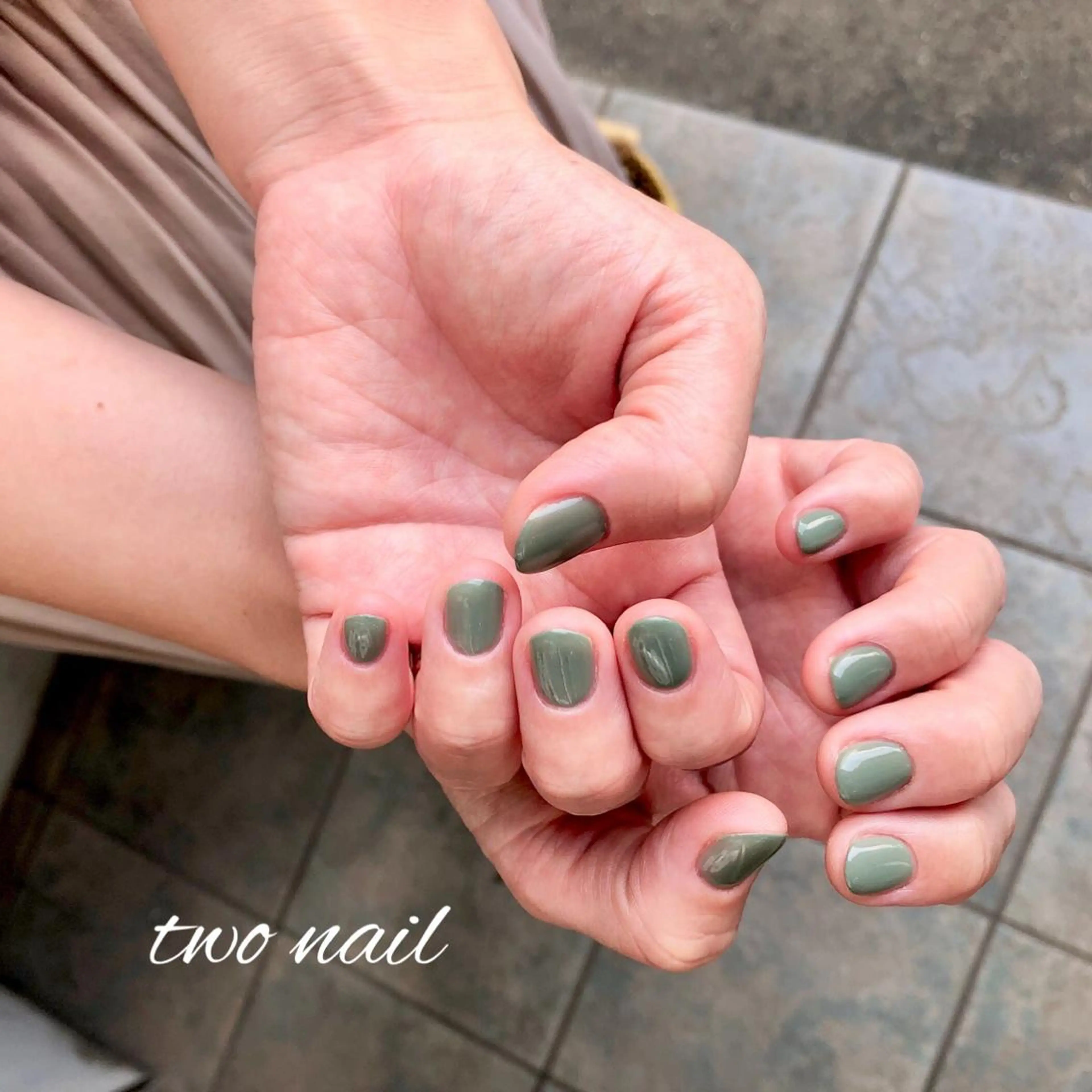 ネイル フットネイル ハート ワンカラーネイル ハンドネイル two nailのネイルデザイン