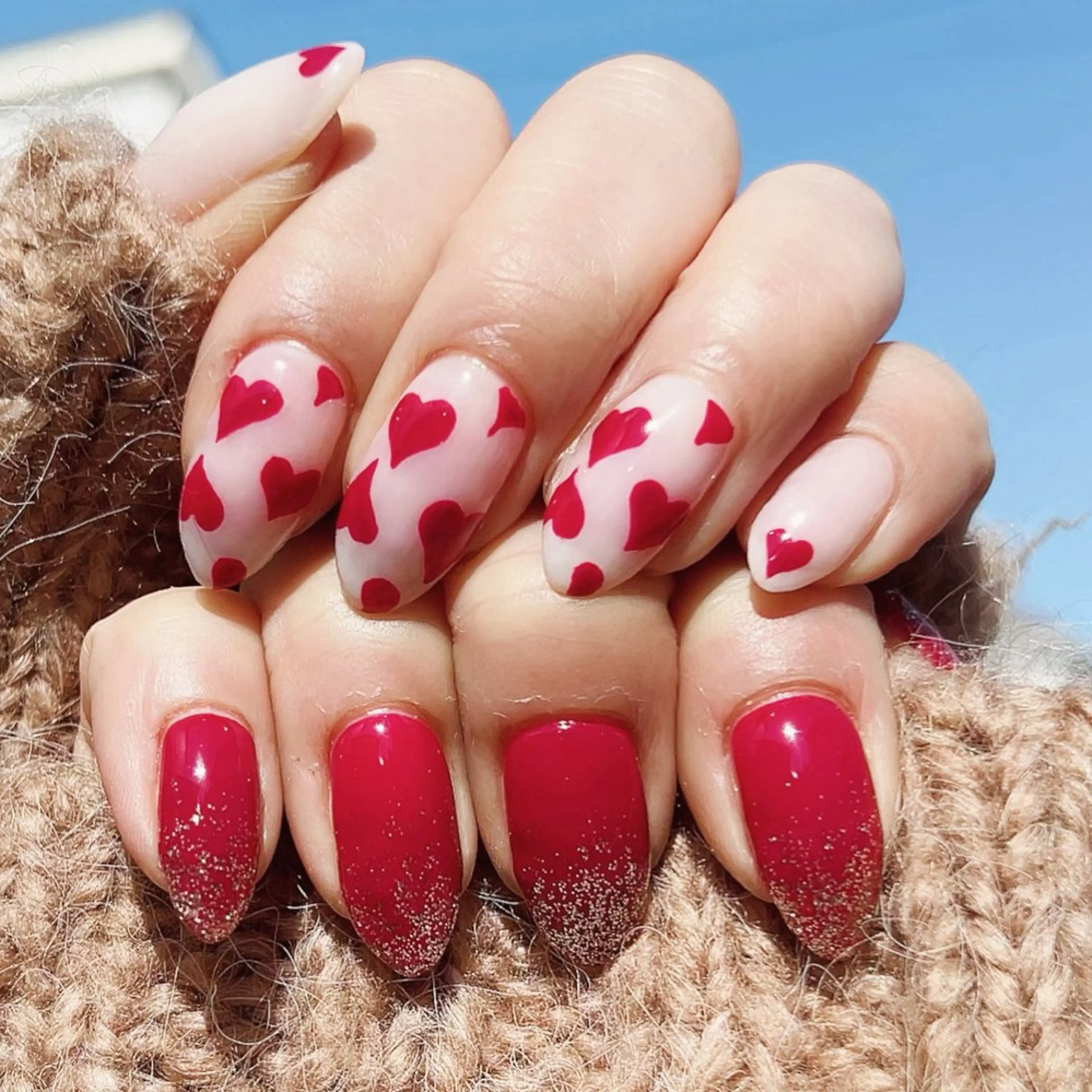 ネイル ハート 持ち込み バレンタイン Nail Salon Ｄream Mamのネイルデザイン