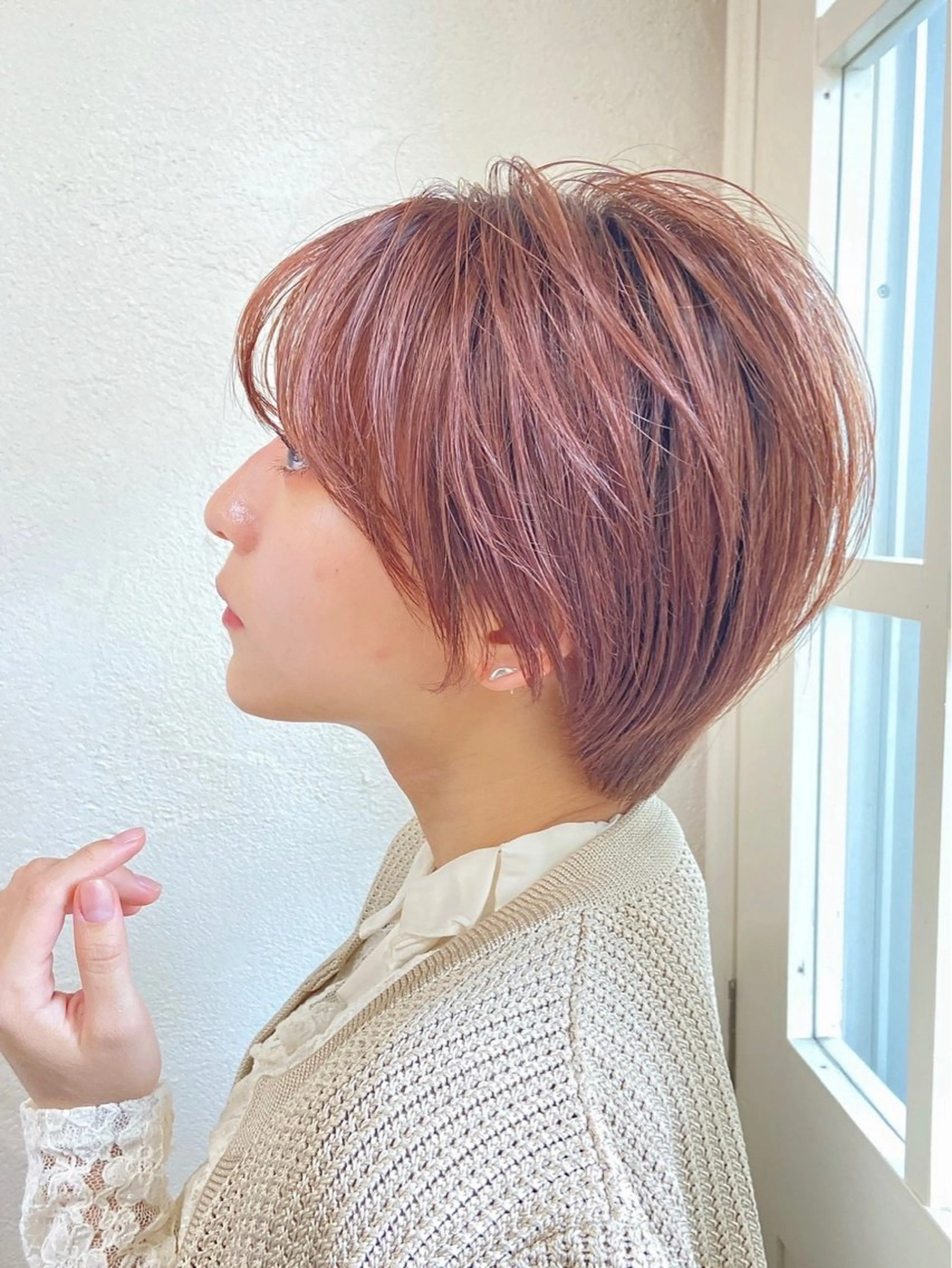 ショート カラー うる艶カラー× ハイトーン/miuのヘアスタイル