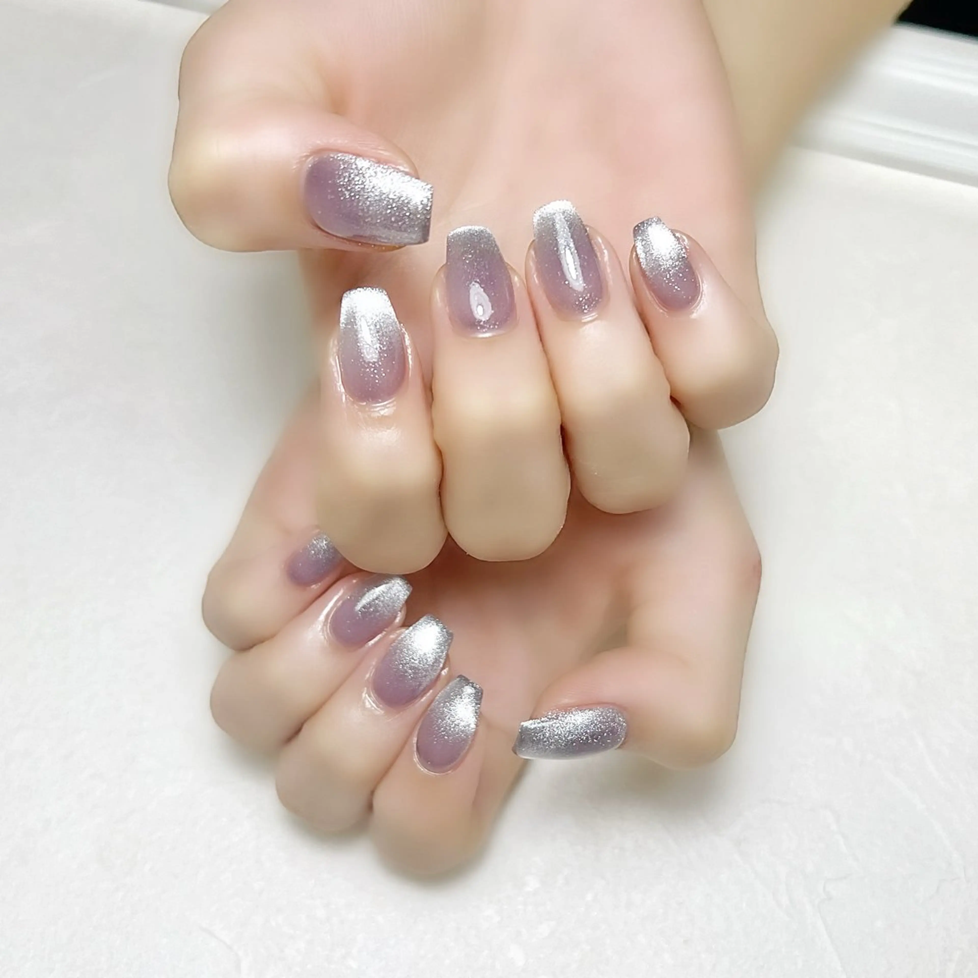 ネイル マグネットネイル オフィスネイル ワンカラーネイル 夏ネイル rouse nail RISATOのネイルデザイン