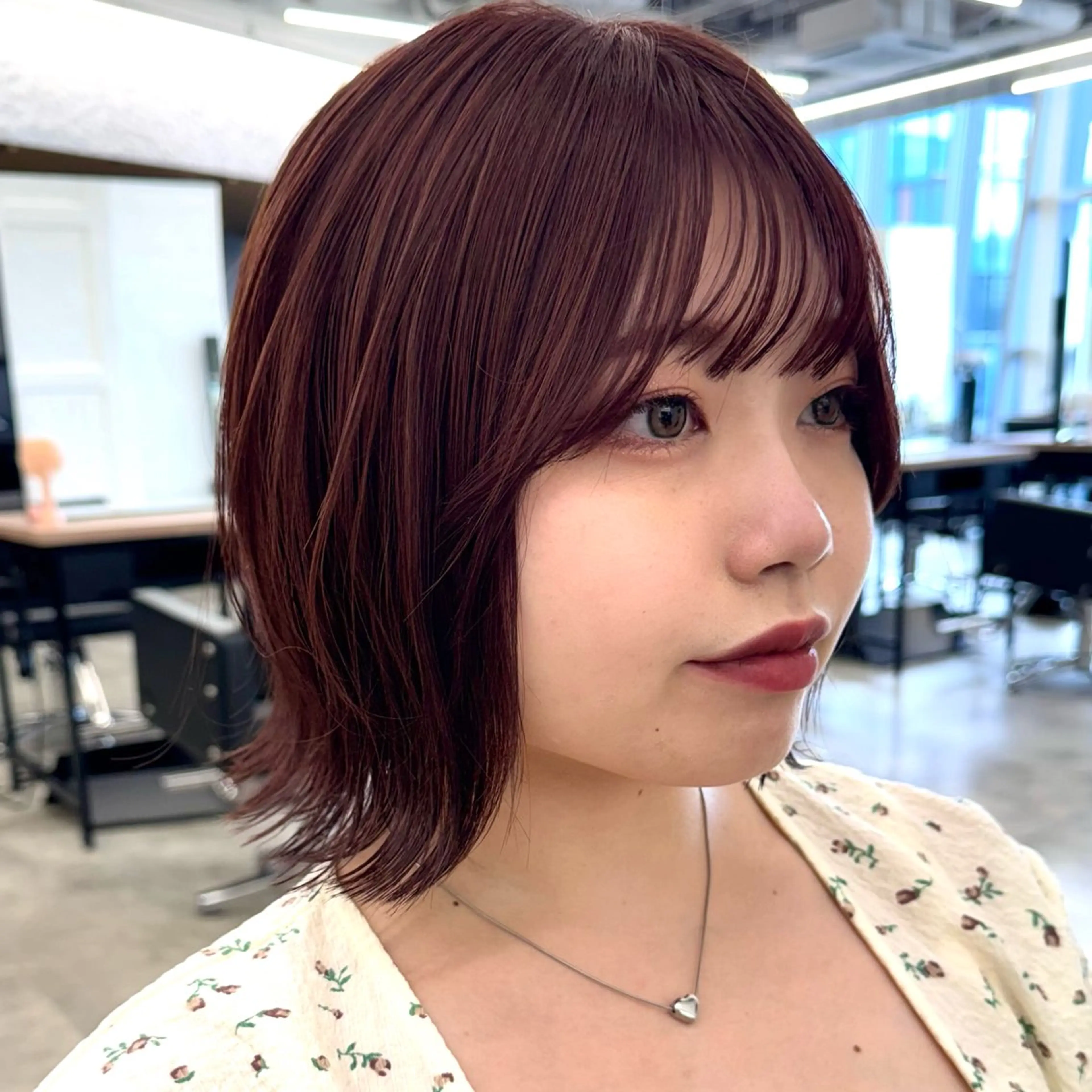 ショート カラー ヘアアレンジ ブリーチ ブラウンカラー ブリーチなしカラー ピンクカラー ピンクブラウン ボブ/レイヤー/ 艶髪/HANA💗のヘアスタイル