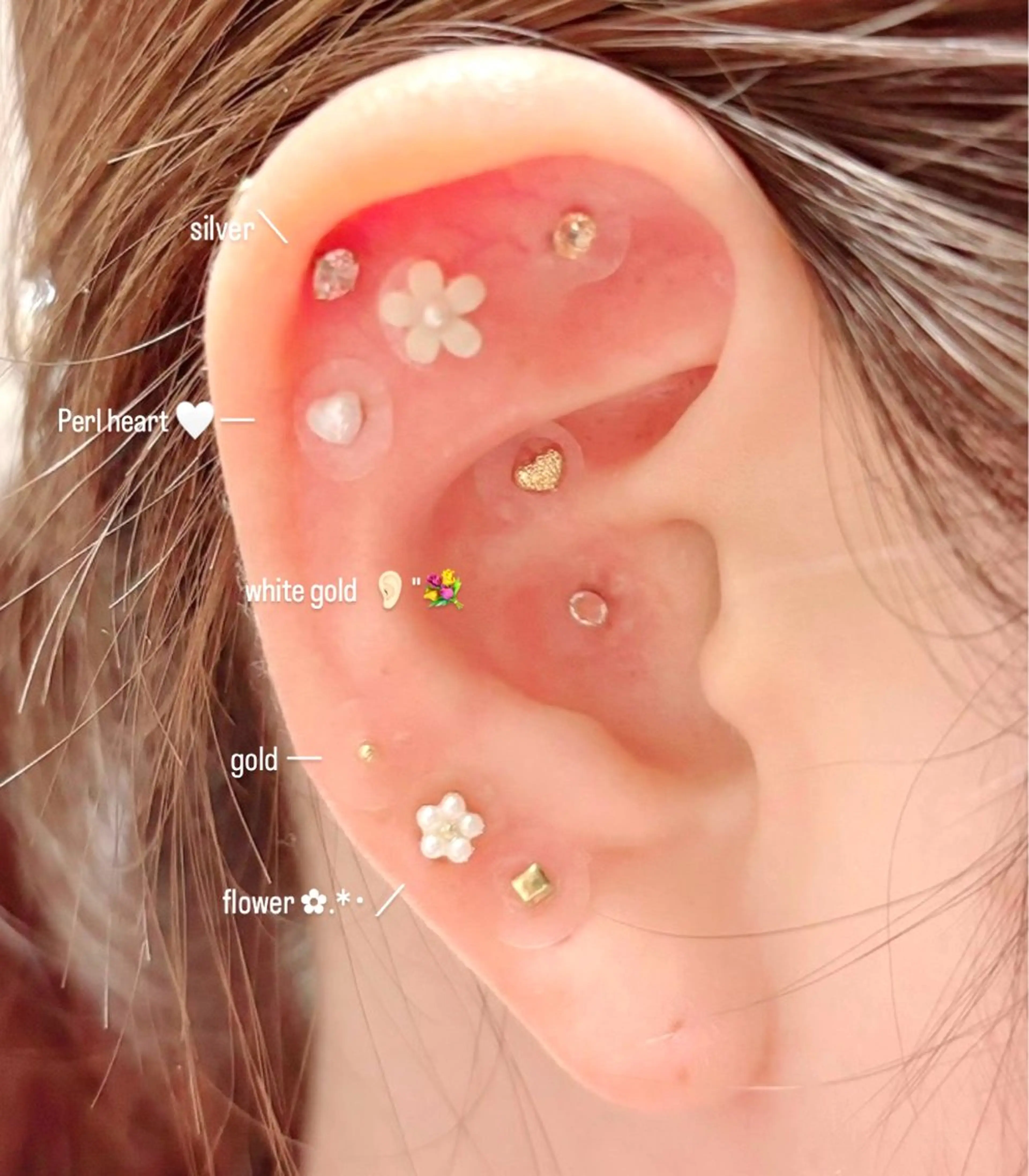 耳つぼジュエリー10粒選び放題 👂🏻"🎀💎の写真