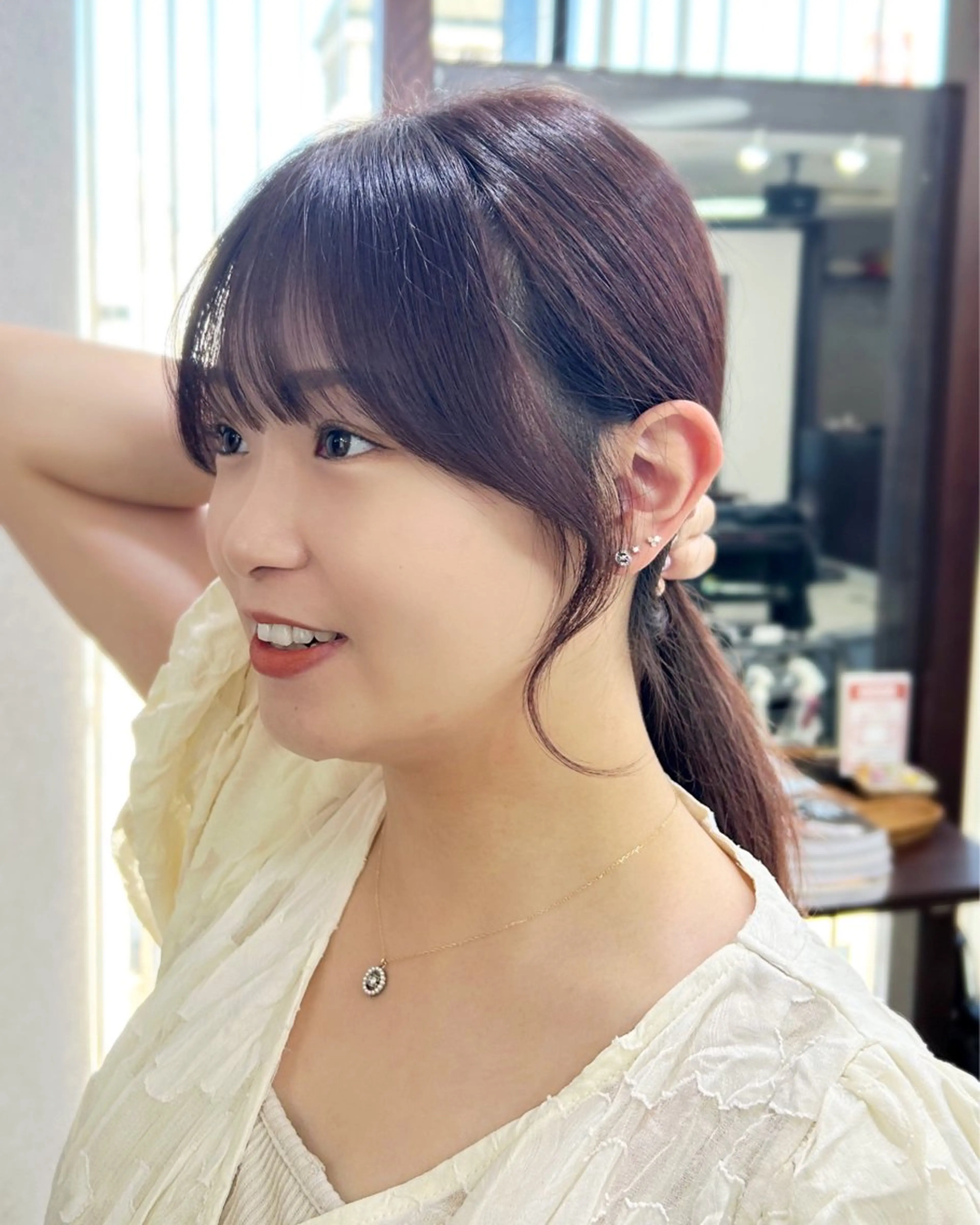 ミディアム カラー 顔周りカット cocoru所属・＊横浜駅＊ 金子 誠也のヘアスタイル