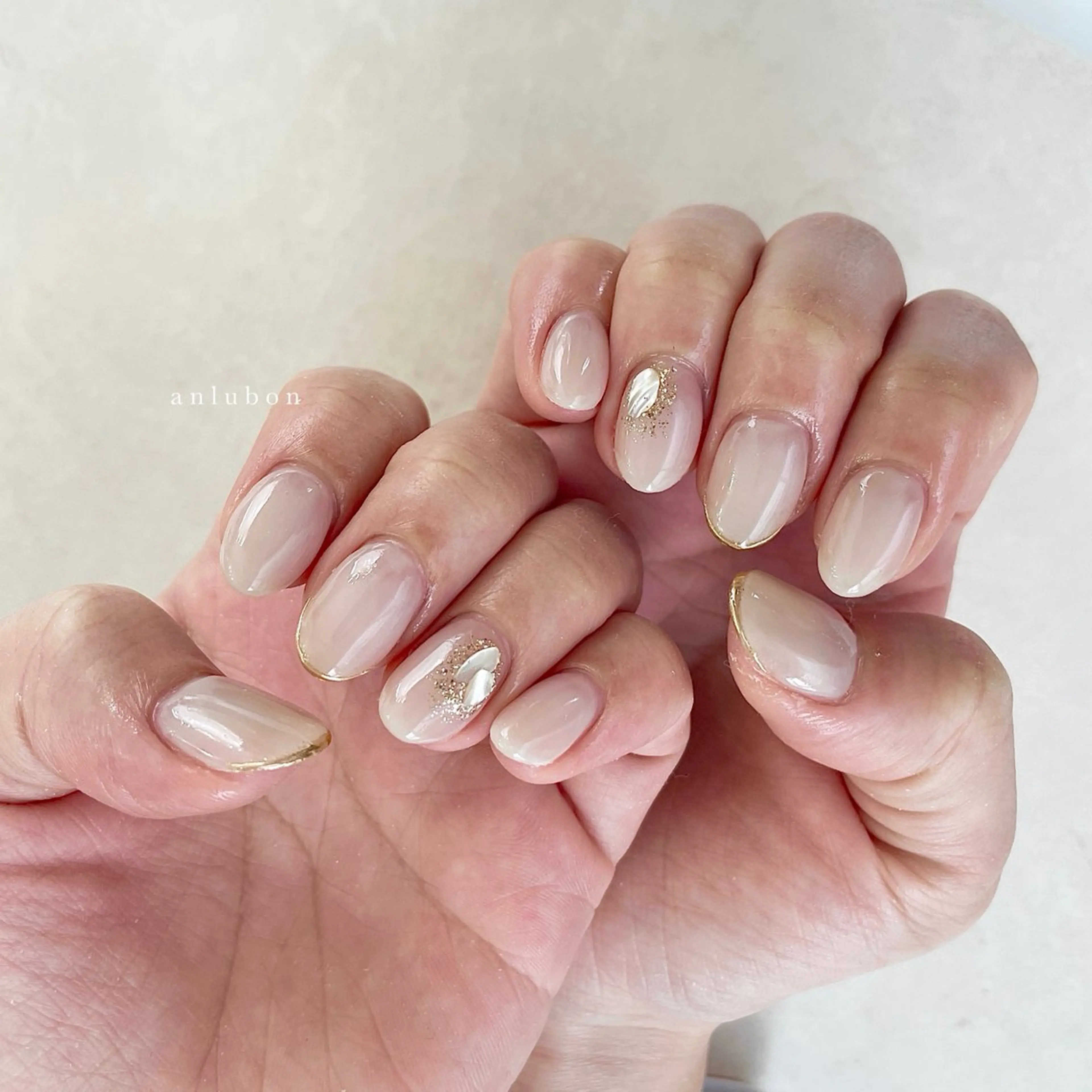 ショート ハンドネイル アンルボネイル&アイラッシュ所属・anlubon /Jr.ネイリストのネイルデザイン